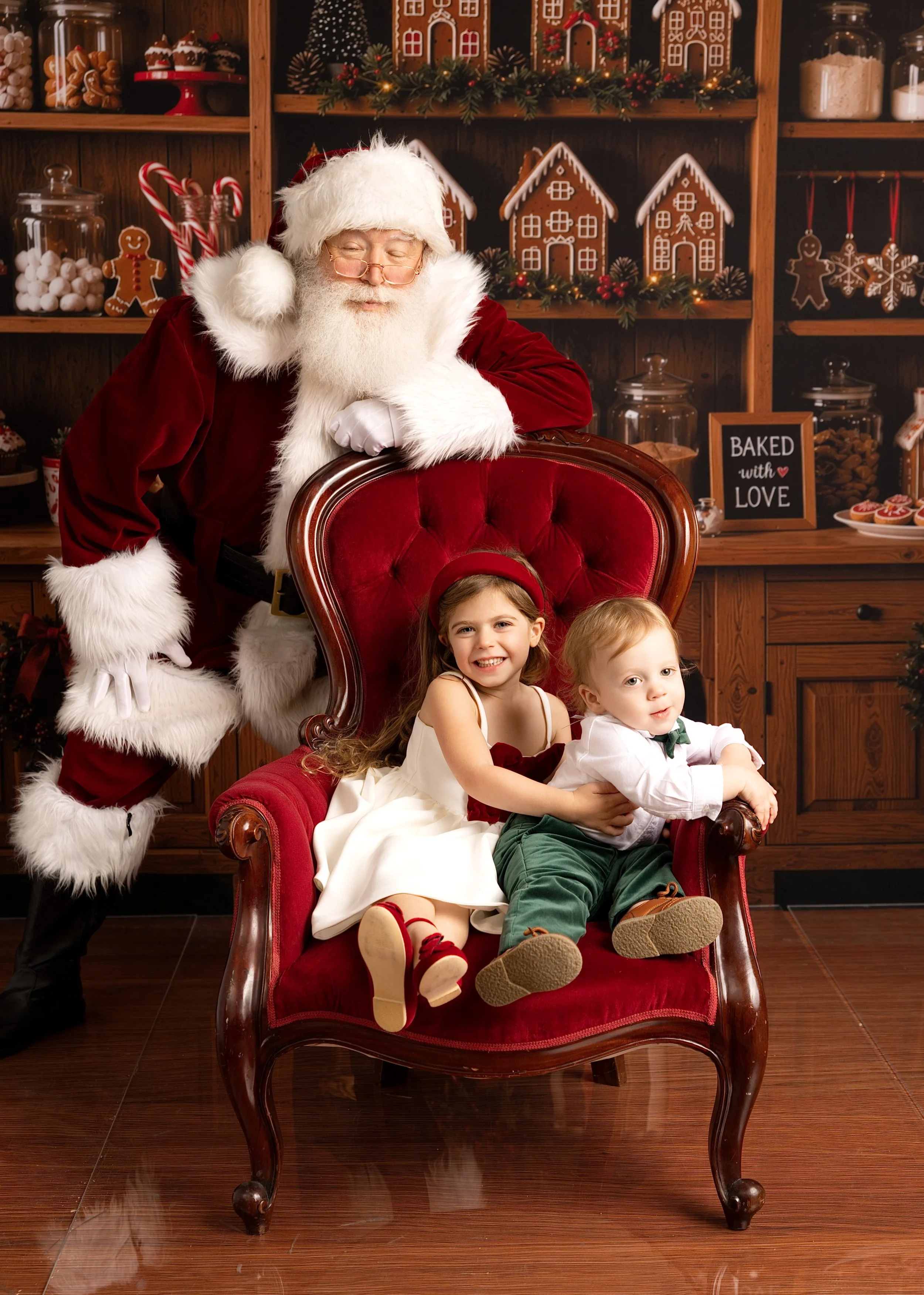 Santa caught mid-blink