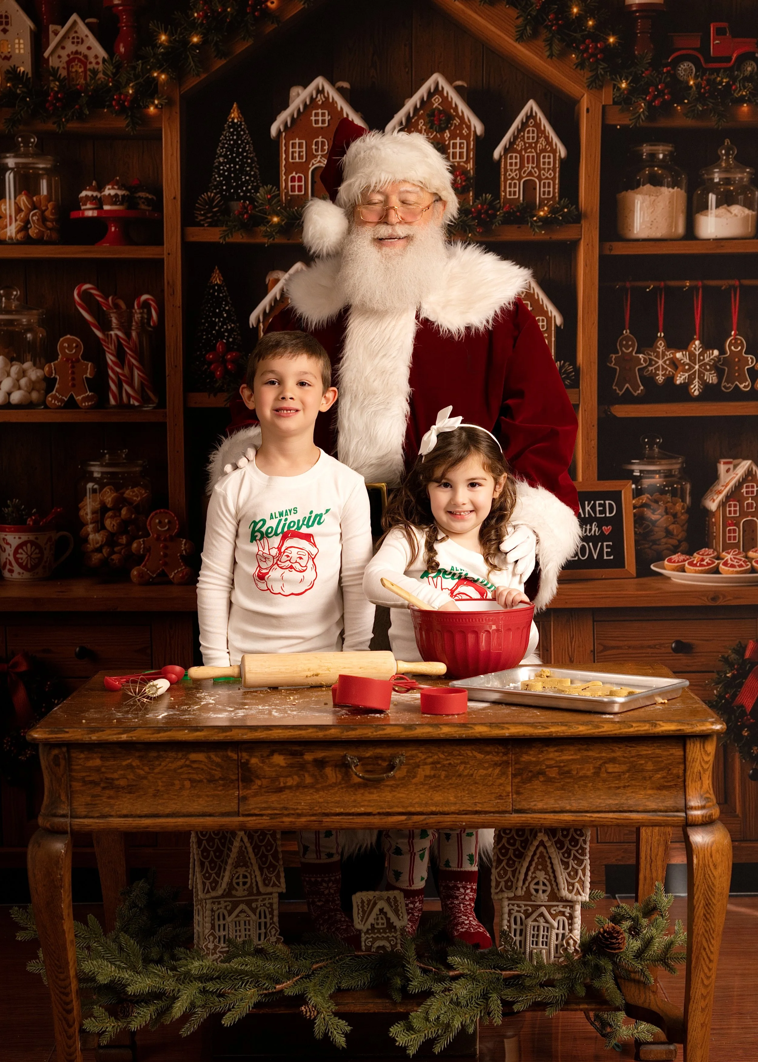 Santa caught mid-blink
