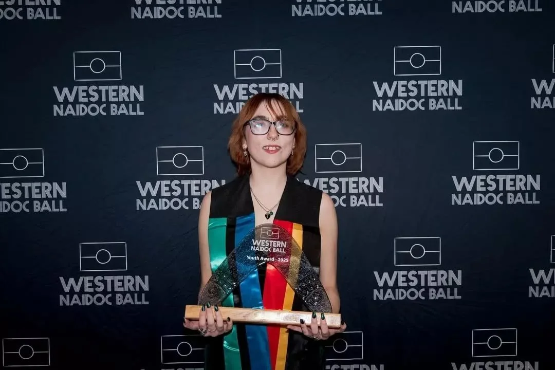 Tinka-Belle, Western Chances scholarship recipient since 2022, was recently awarded the 2025 Youth Award at the Western NAIDOC Ball for her passion and dedication to volunteer work!&nbsp;🏆 

Tinka-Belle volunteers as a Junior Coach at Wyndham Warrio