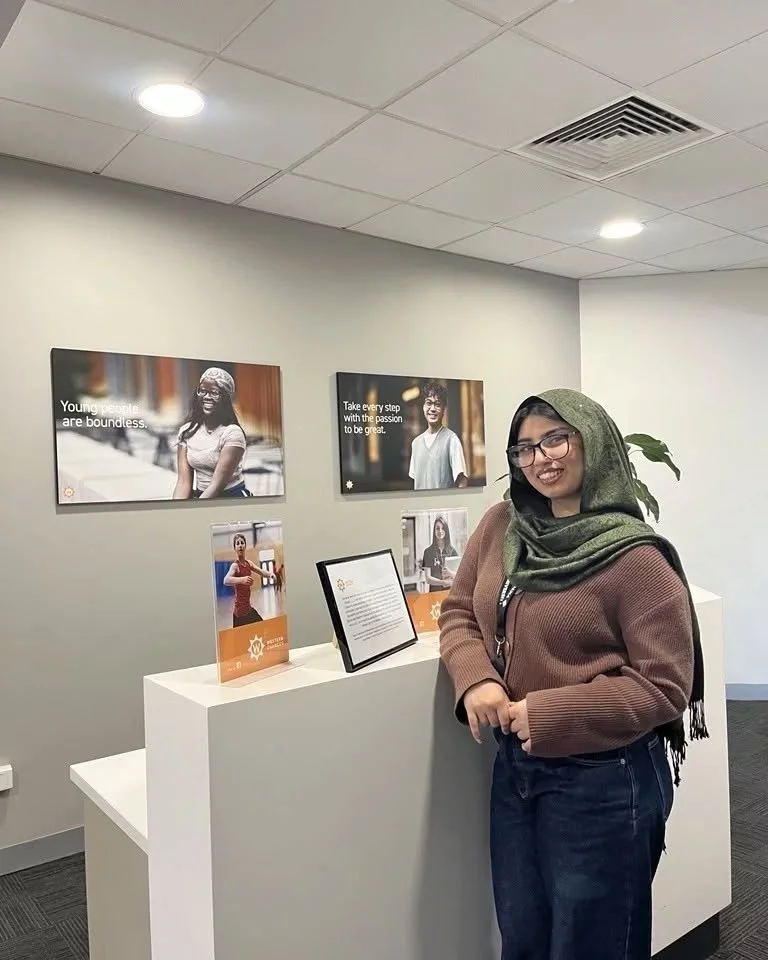 🌟 Welcome to the team, Laiba! 🌟 

Laiba has joined the Western Chances team in a short-term Admin Support role within our Programs team, where she&rsquo;s providing assistance with the Western Chances Scholarship Program, supporting special events,