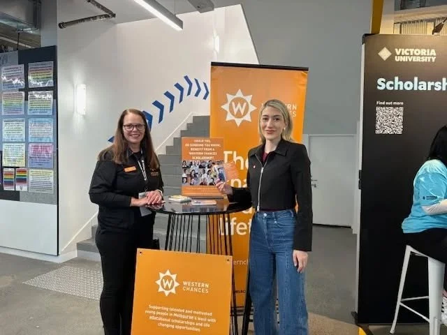 All Western Chances recipients going into their first year of study at Victoria University, are automatically  considered for the VU Access Scholarship valued at $1,000!

This year, we were proud to announce that we had a record 43 Western Chances/VU