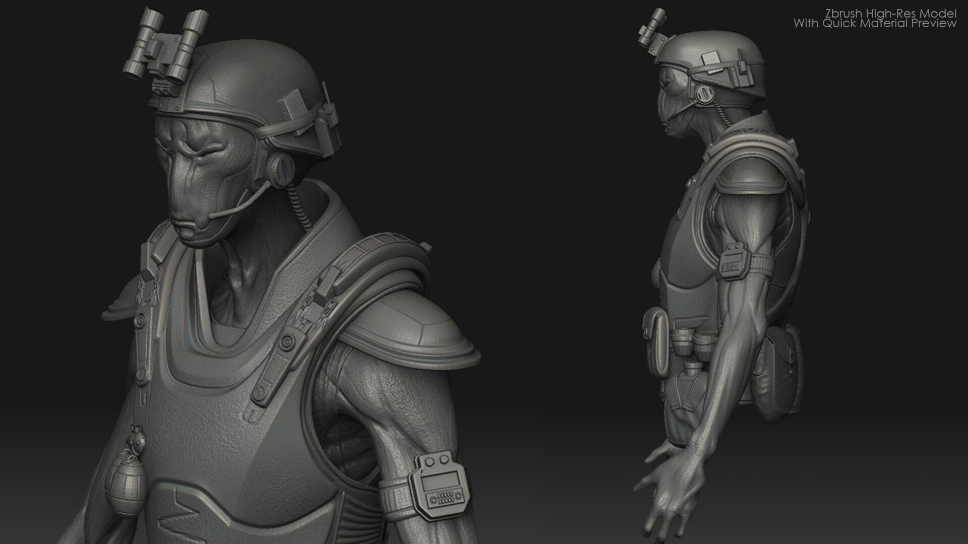 Alien Soldier Zbrush