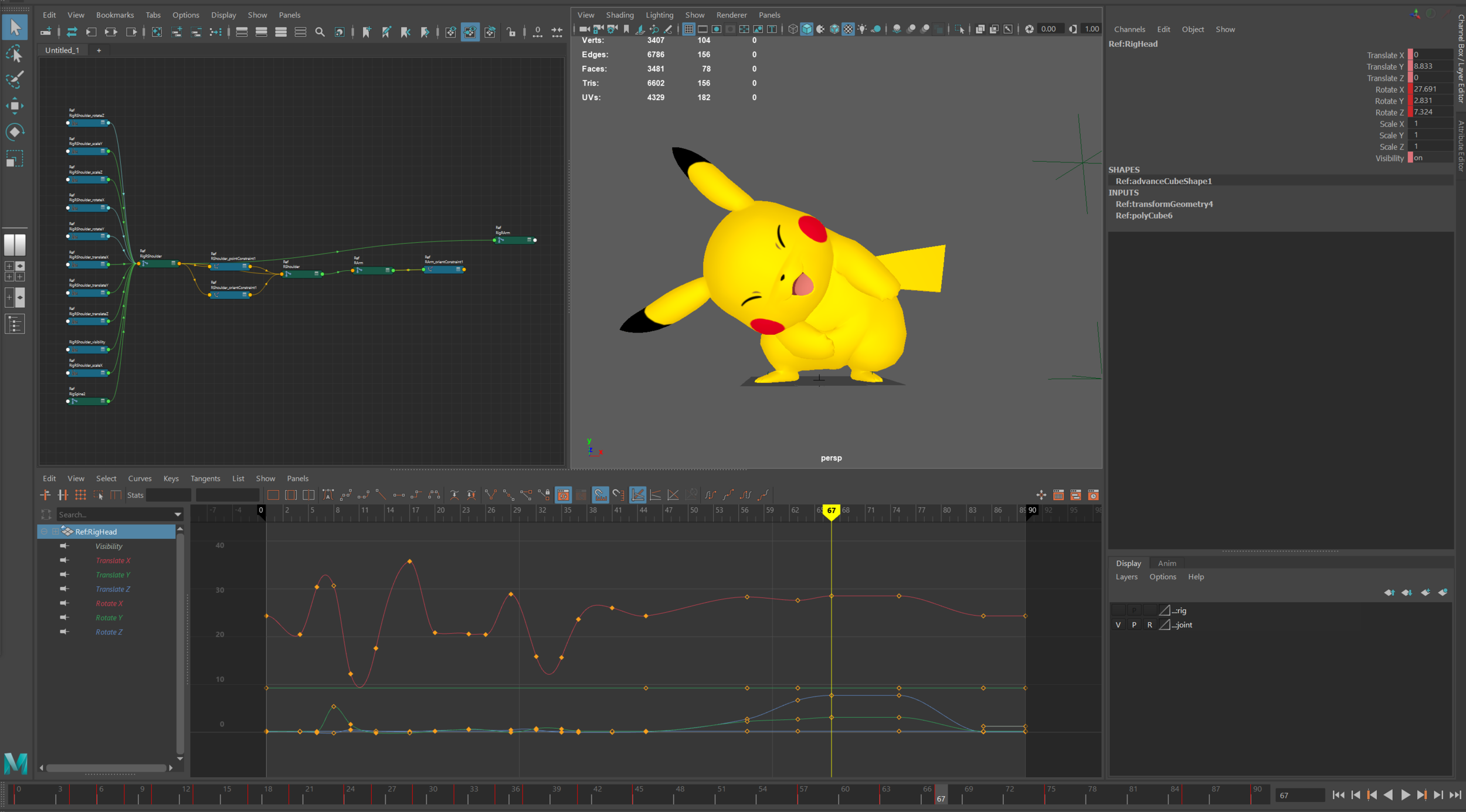  Animated additional Pokémon animations in Maya. 