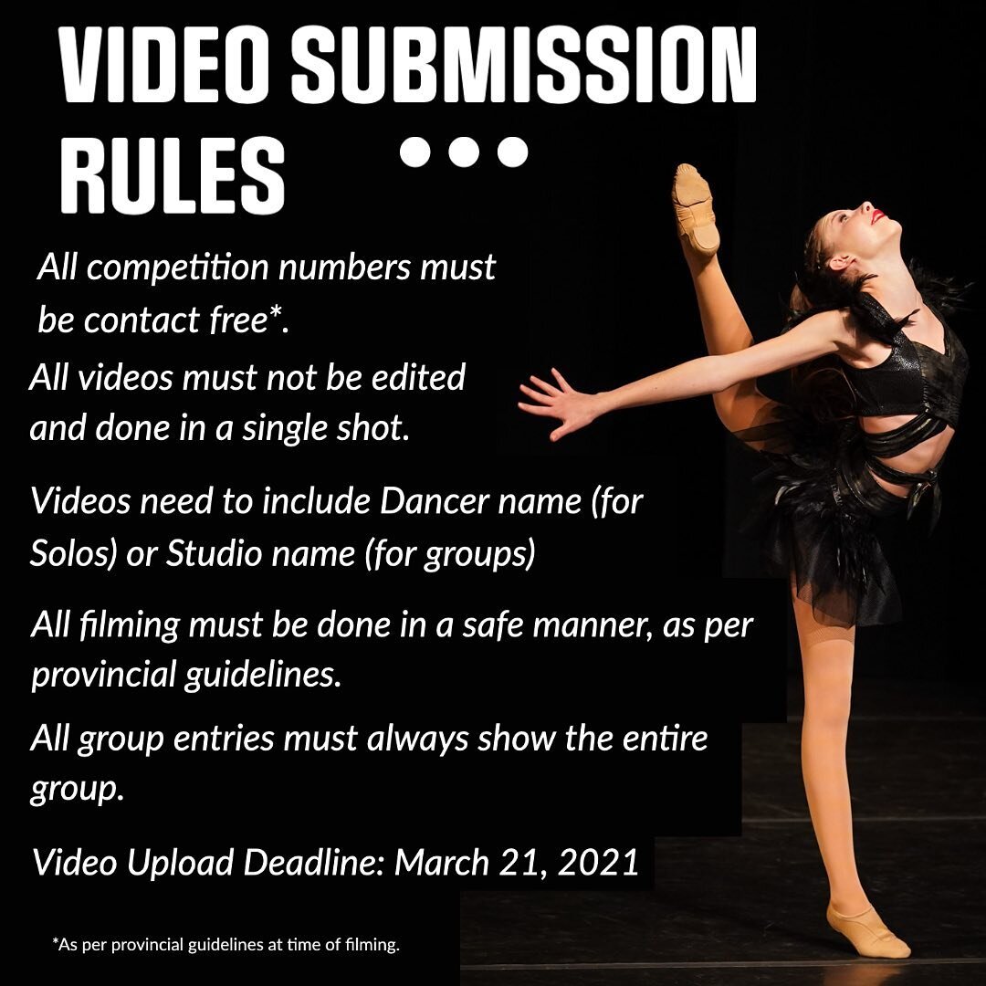 Video submissions are now live for our 2021 Dance Festival! 

Link in Bio!