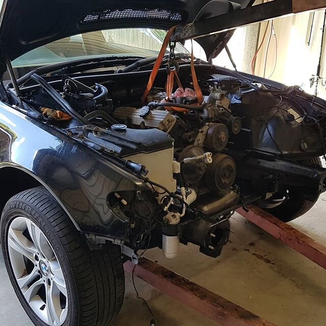Looking forward to getting this thing going and driving follow the build if you wanna see it progress... #e85boosted #turboecotec #v6turbo #boostedecotec #mangmang #mang #mangmachine #bmw #bmwe46 #bmw318i