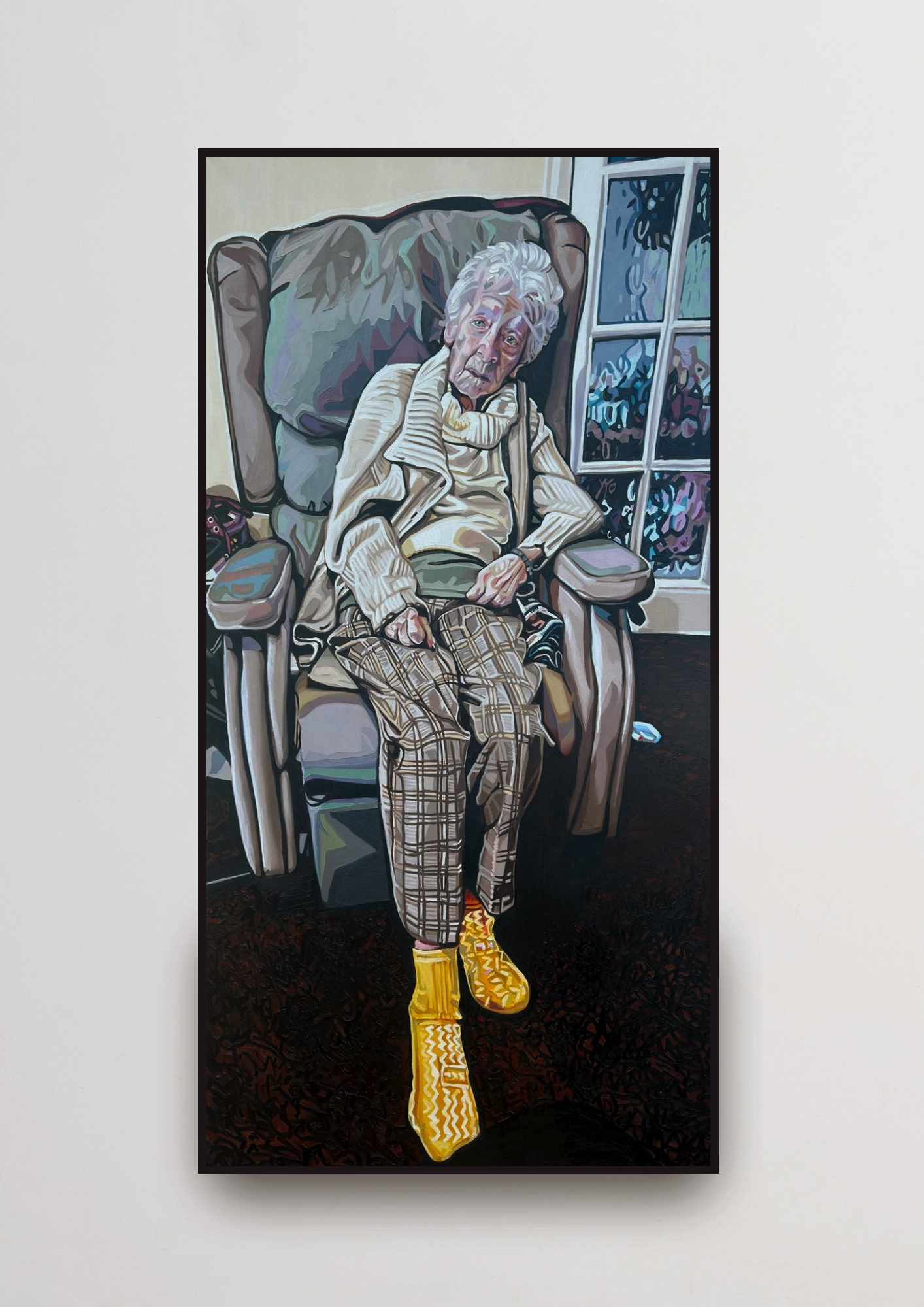 Emily Gillbanks (2025) Brenda Gillbanks, Trevor Never Calls, 180cm x 95cm shortlisted for the National Portrait Gallery HSF Portrait Award, 2025.