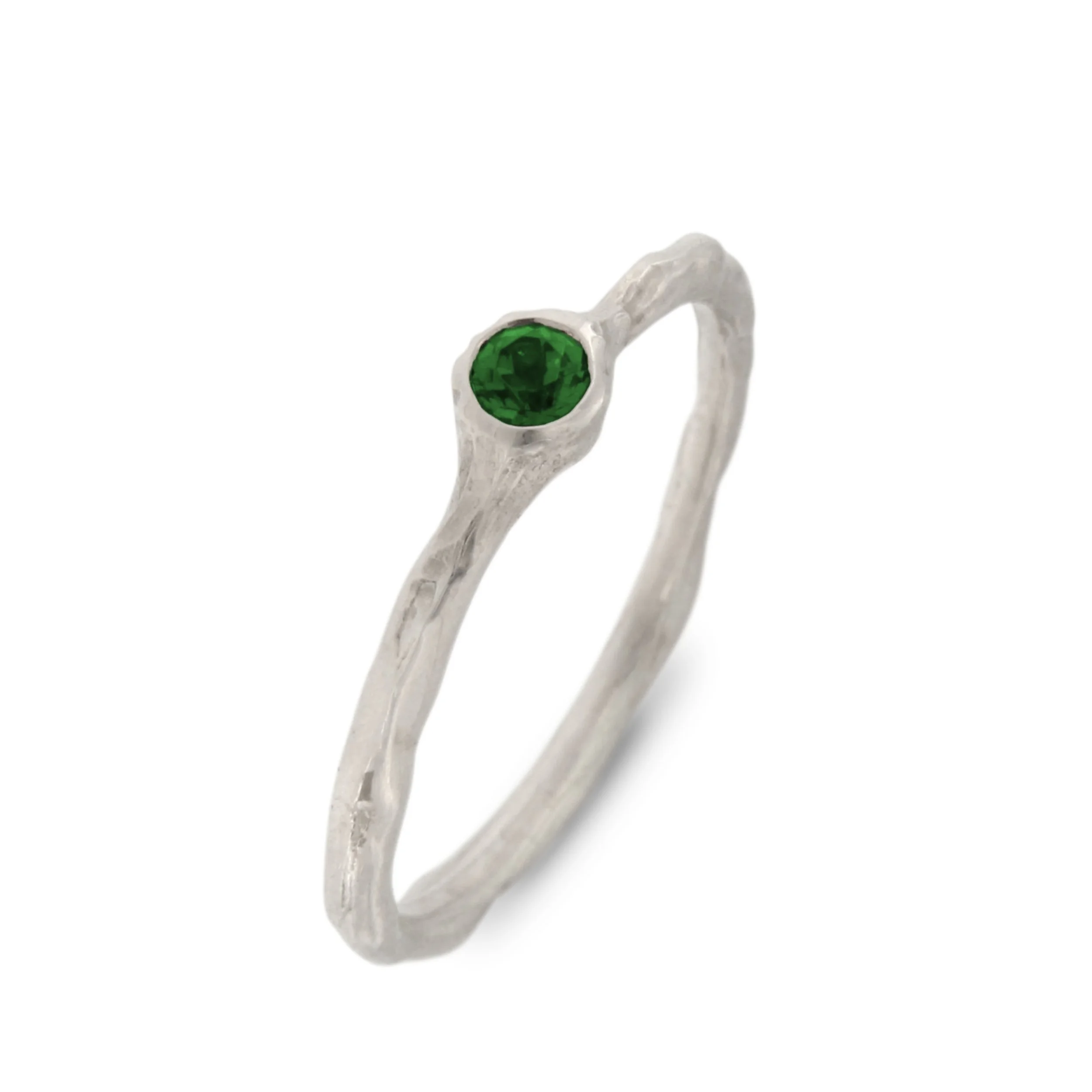 Bloom Solitaire Silber Grüner Stein.jpg