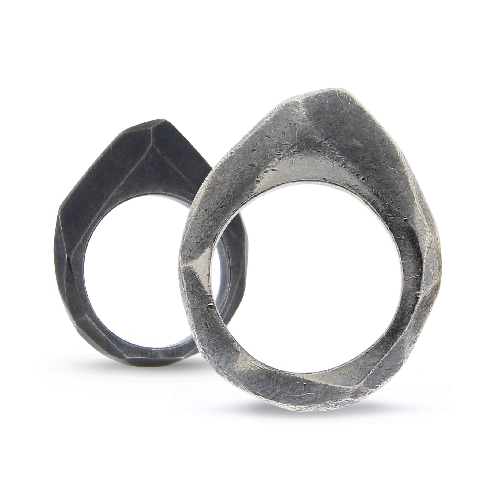 Patina von silber oxidierten Ringen, Goldschmied, Katie g. Jewellery