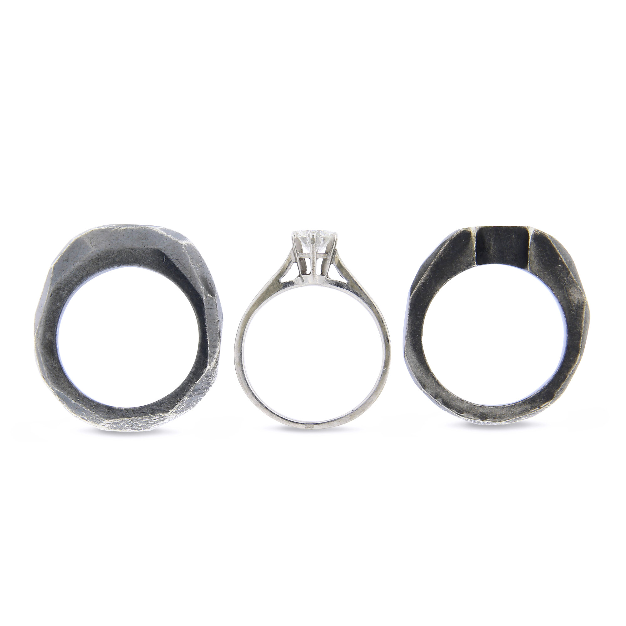 patina diamond rings, goldsmith, Katie G. Jewellery