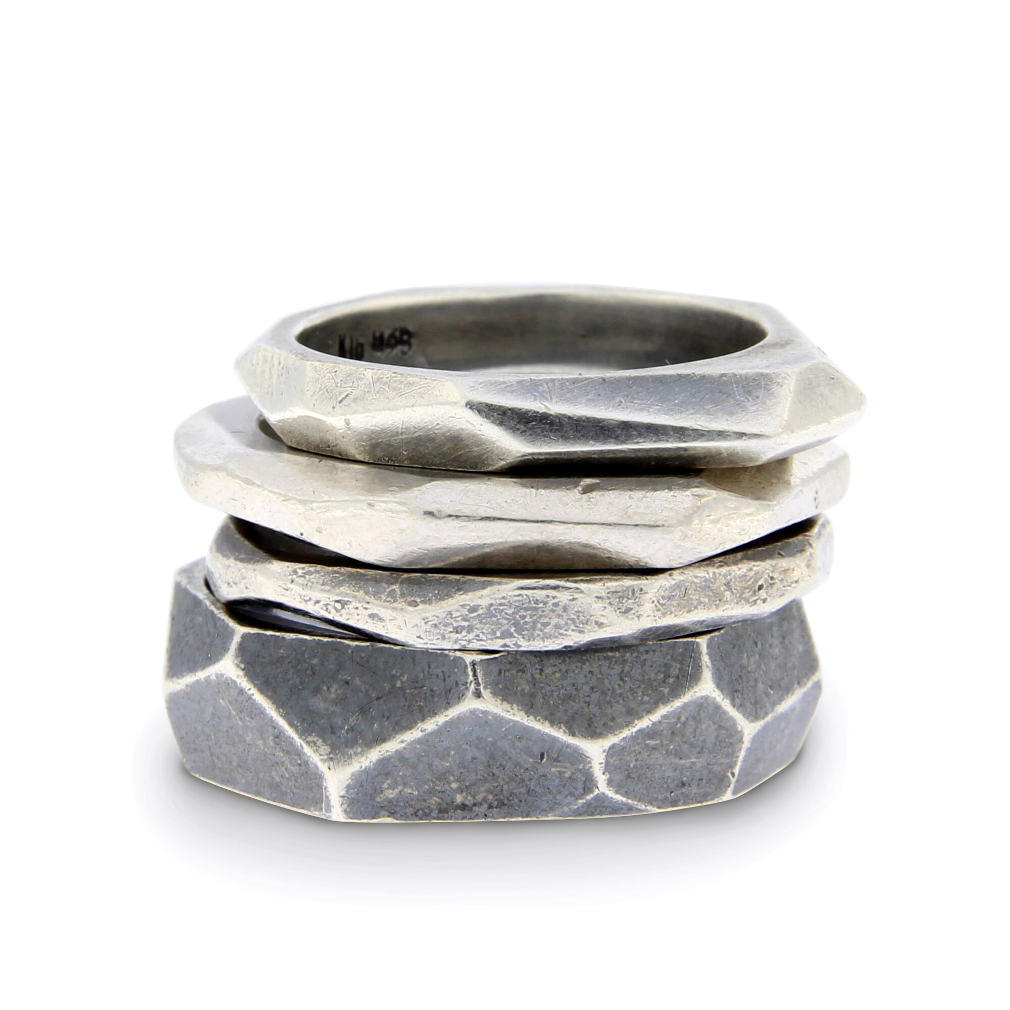 stackable patina rings, goldsmith, Katie G. Jewellery