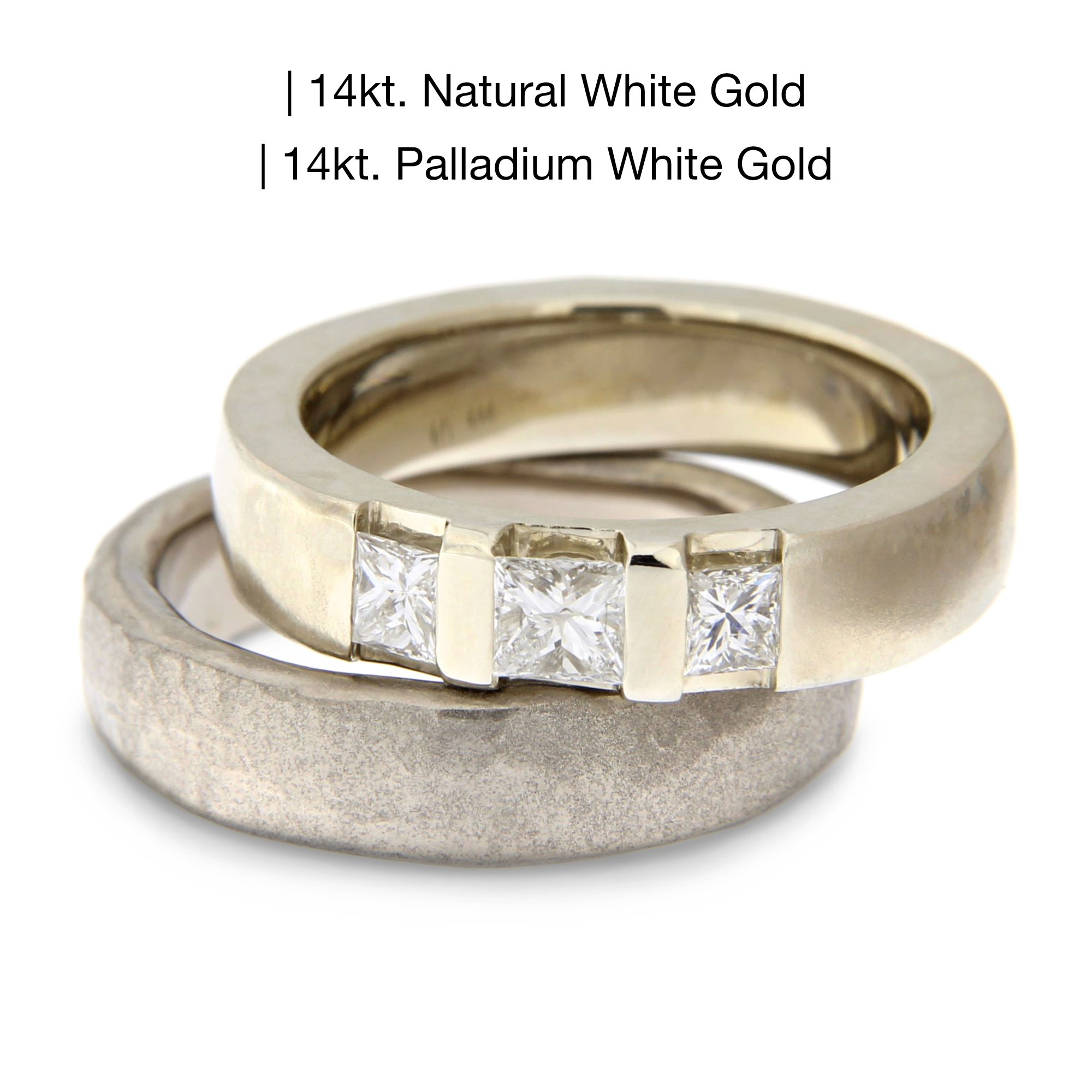 14k natürliches Weißgold, Diamanten, Katie G. Jewellery