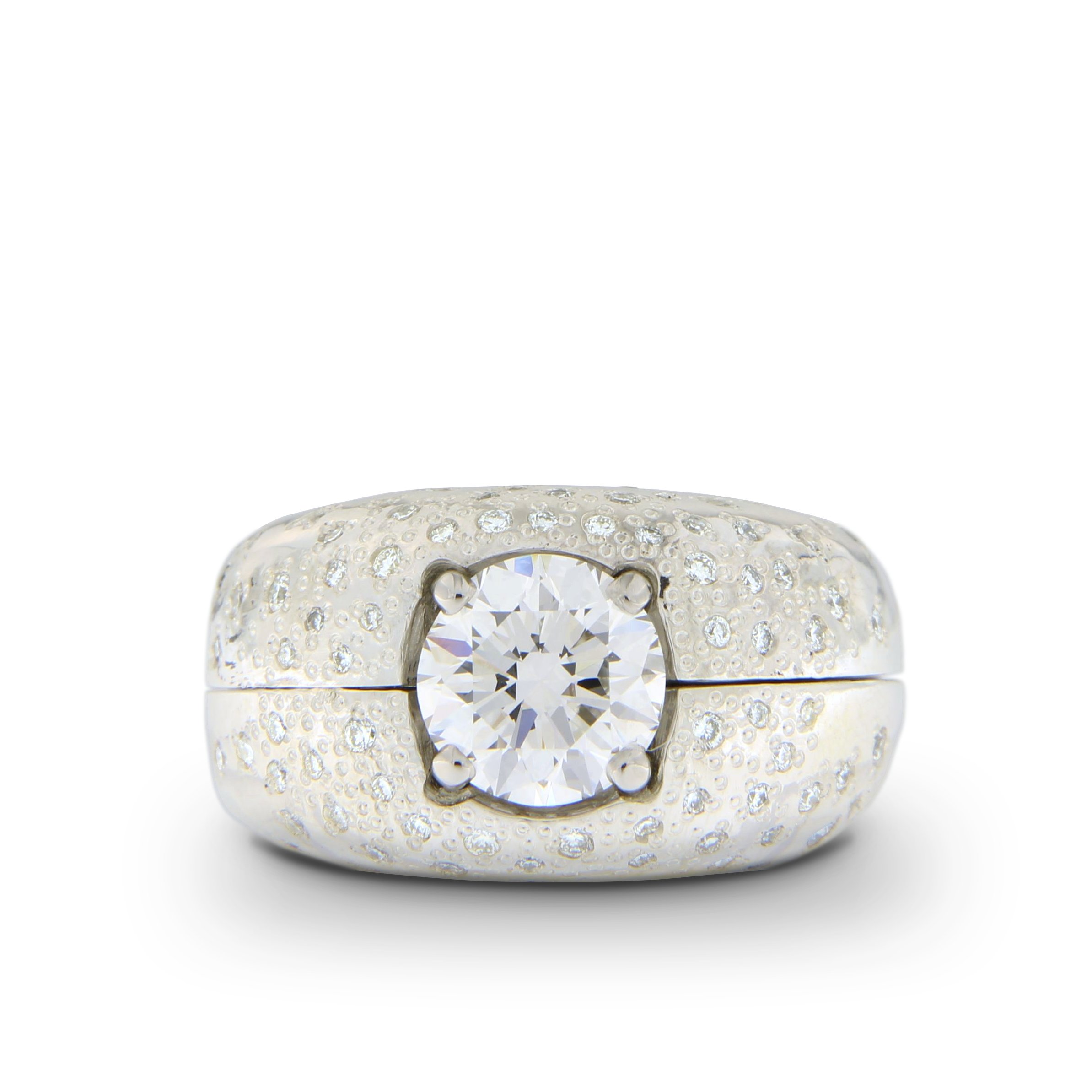 Katie g. Starburst Casing - Die zweite Auflage - Sterling Silber mit 70 kleinen Brillanten in Stargaing Fassung - Für Solitaire Ring aus Weißgold mit Brillant.jpg