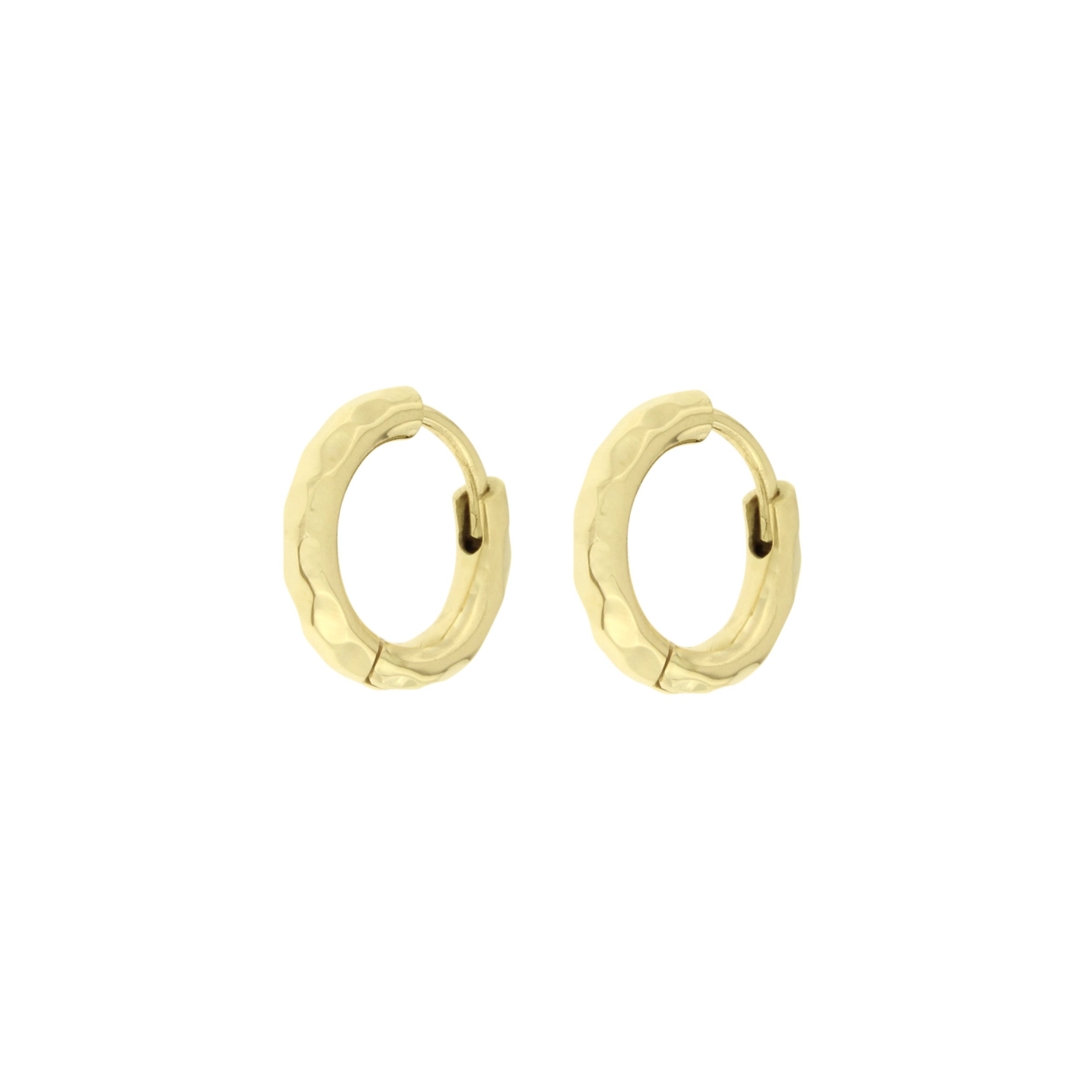 Hug Hoops - Hammered - Yellow Gold.jpg