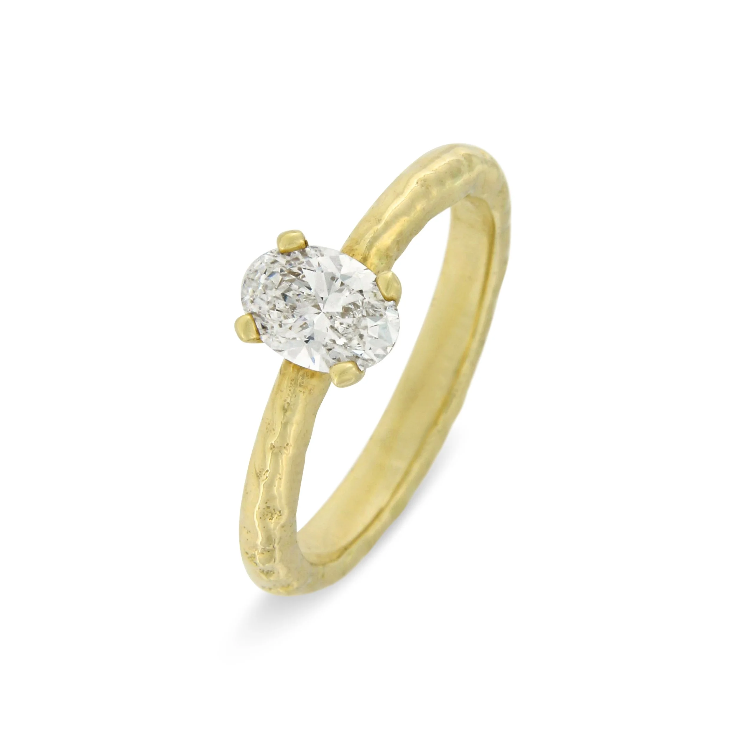 Organic Oval Diamond Solitaire