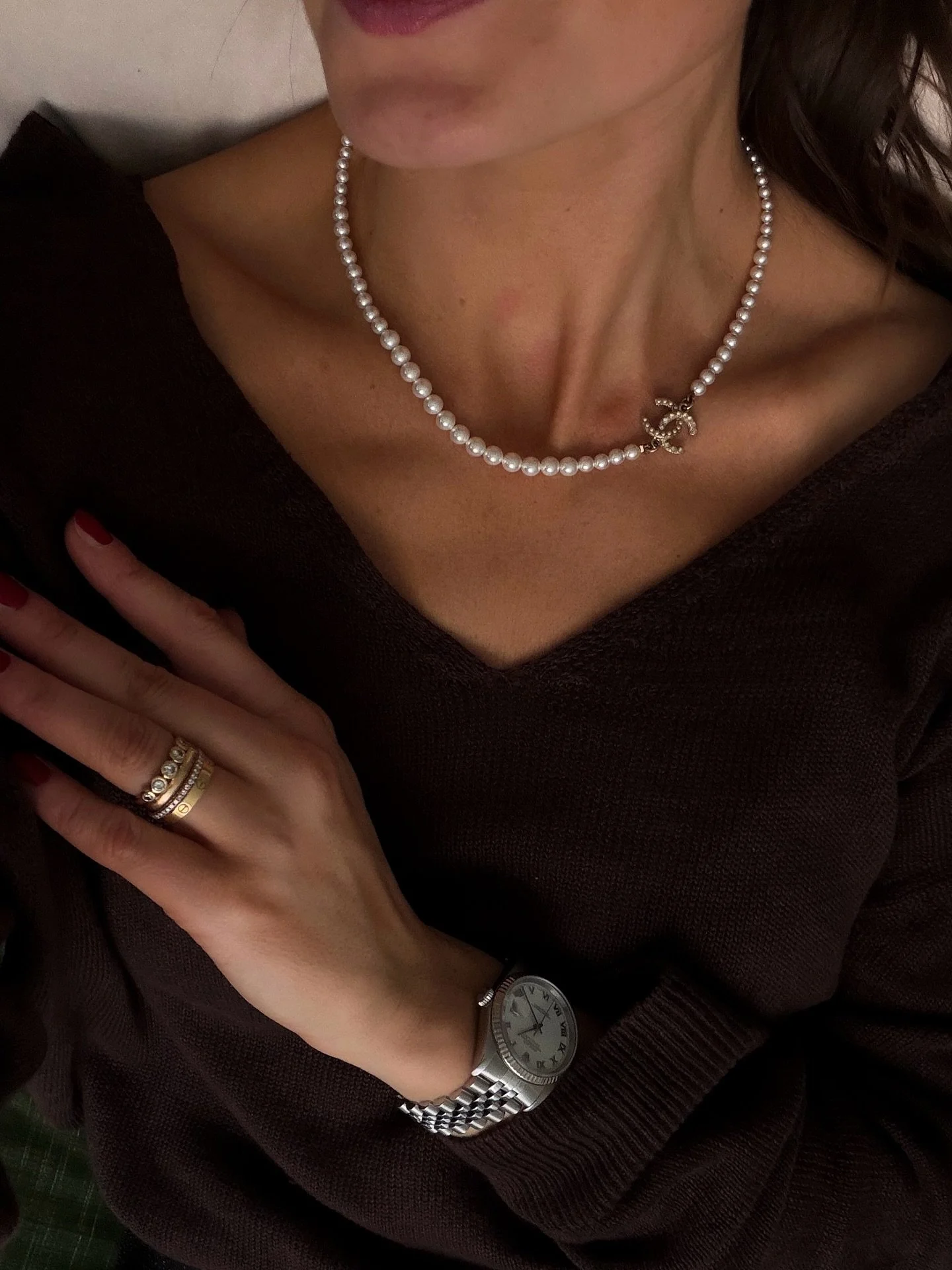VARATTU!
Myynniss&auml;!🤍
Upea CC Pearl Necklace. 
Hinta: 790euroa