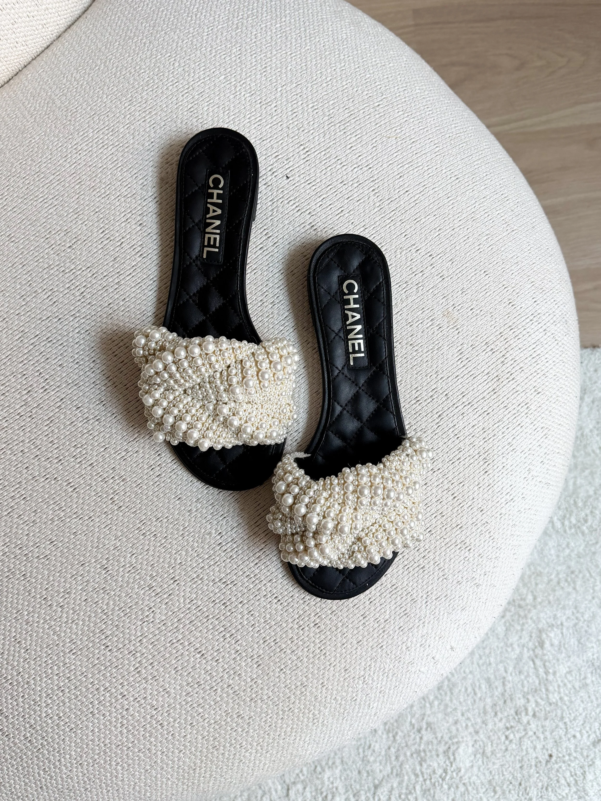 Chanel Pearl Sandals, 37,5