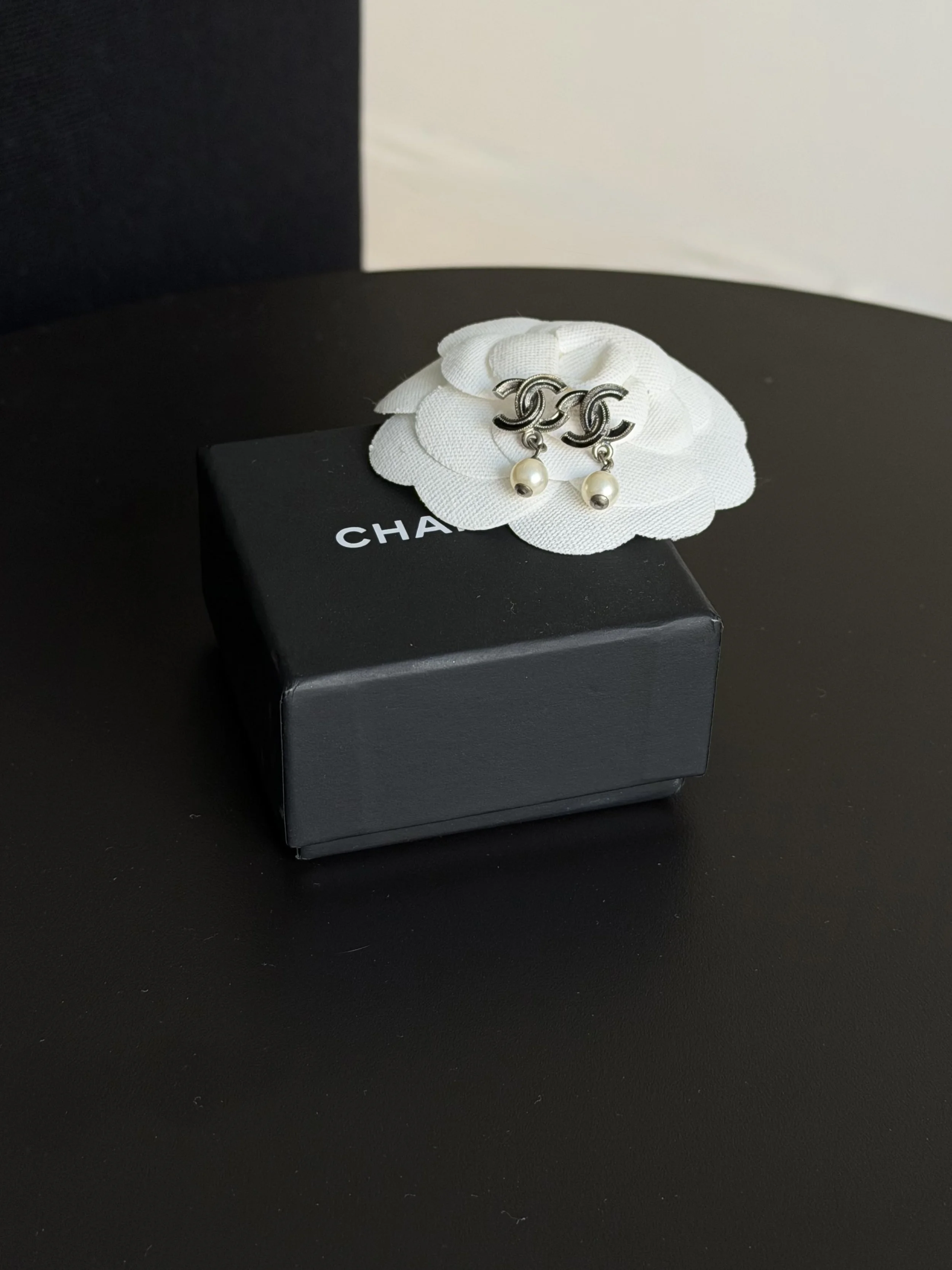 Chanel CC Drop Earrings