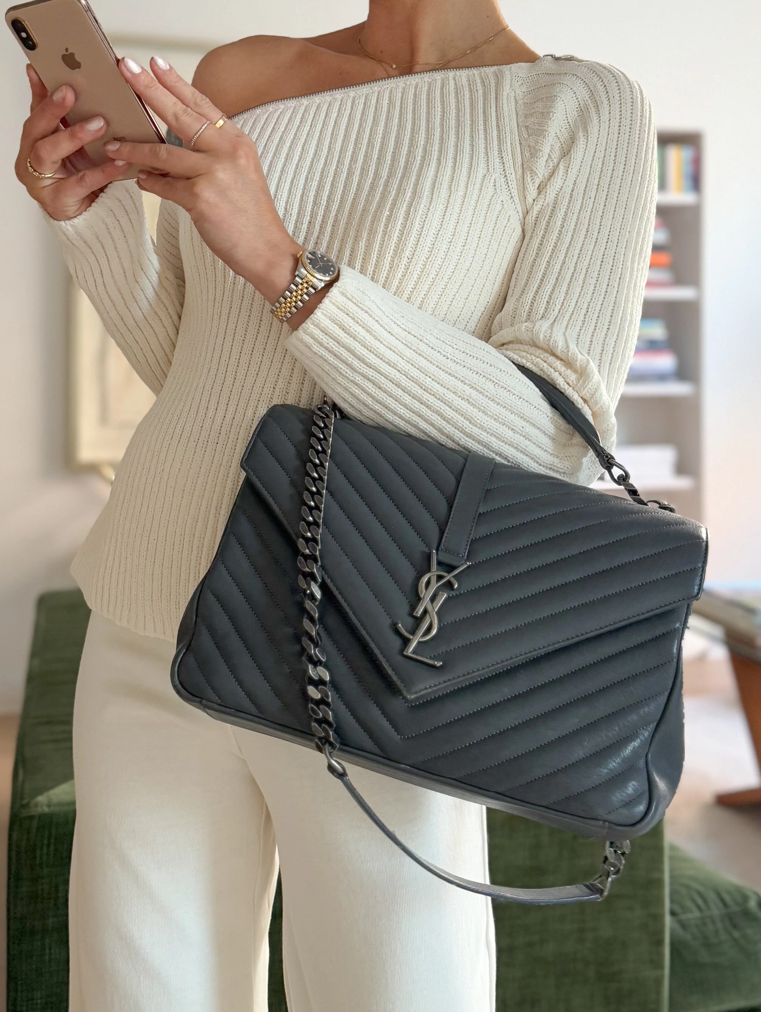 Saint Laurent College Large Shoulder Bag
