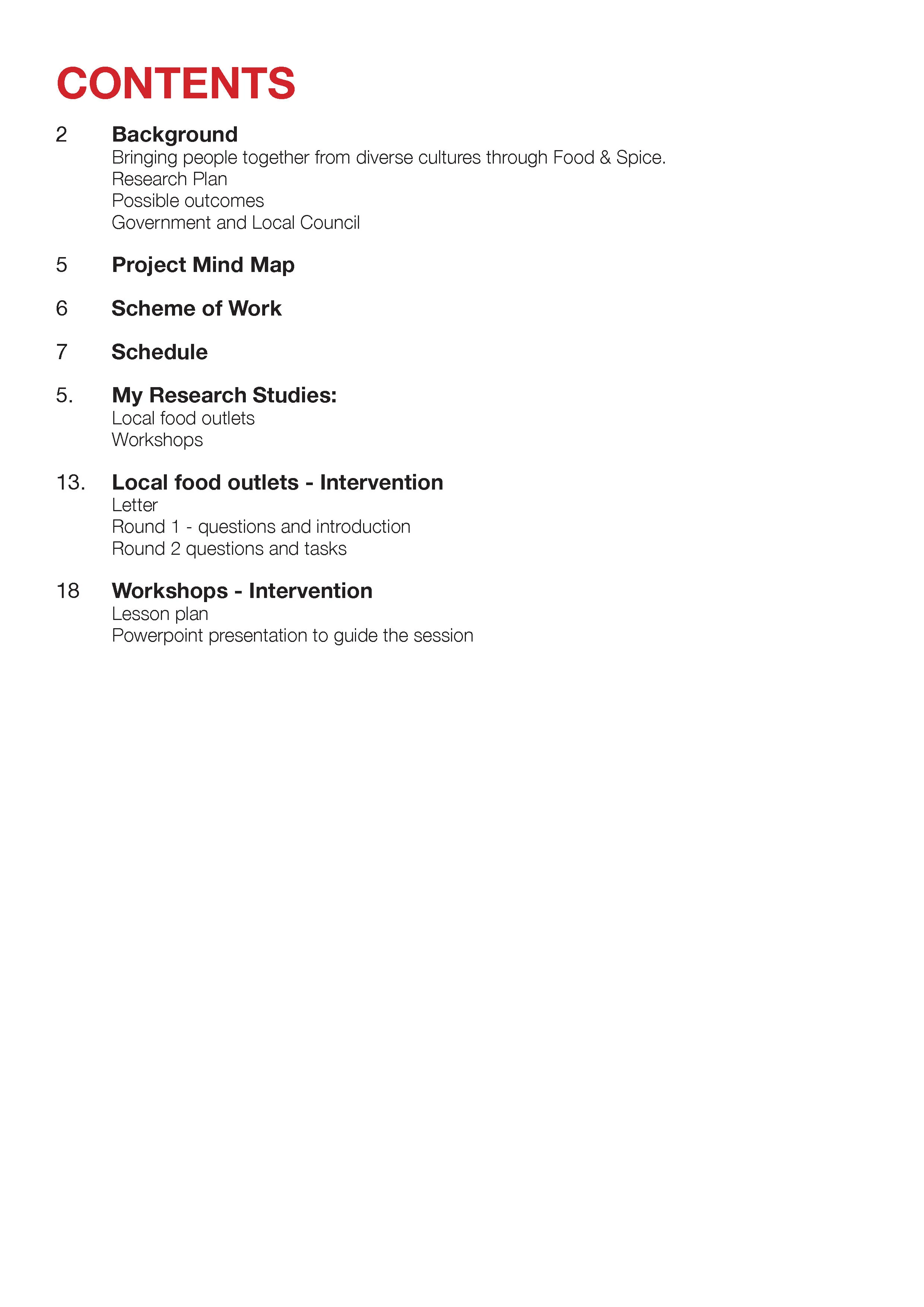 Project scoping document