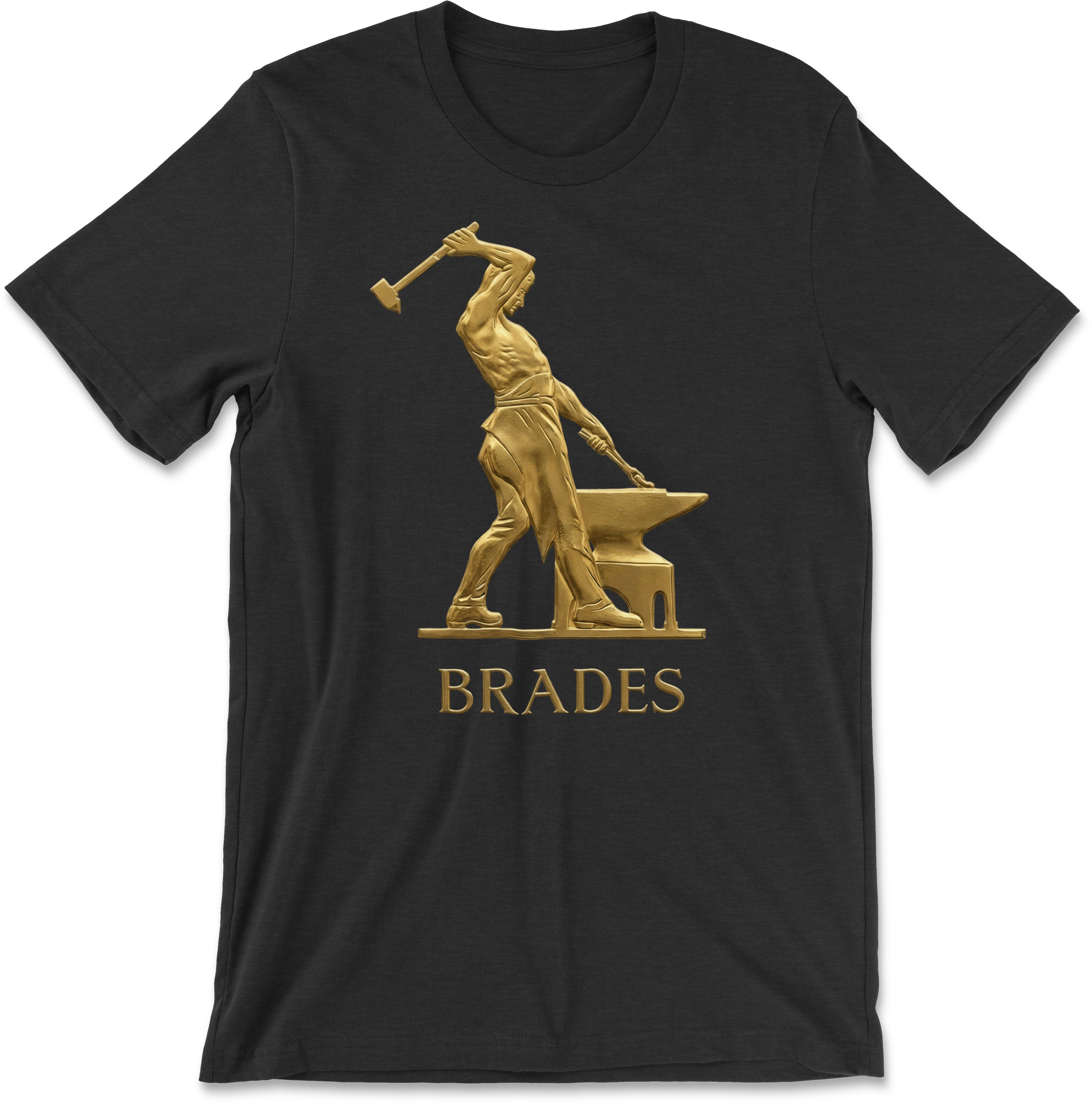 Brades__Statue-Gold__Shirt_Front__Black-Heather.png