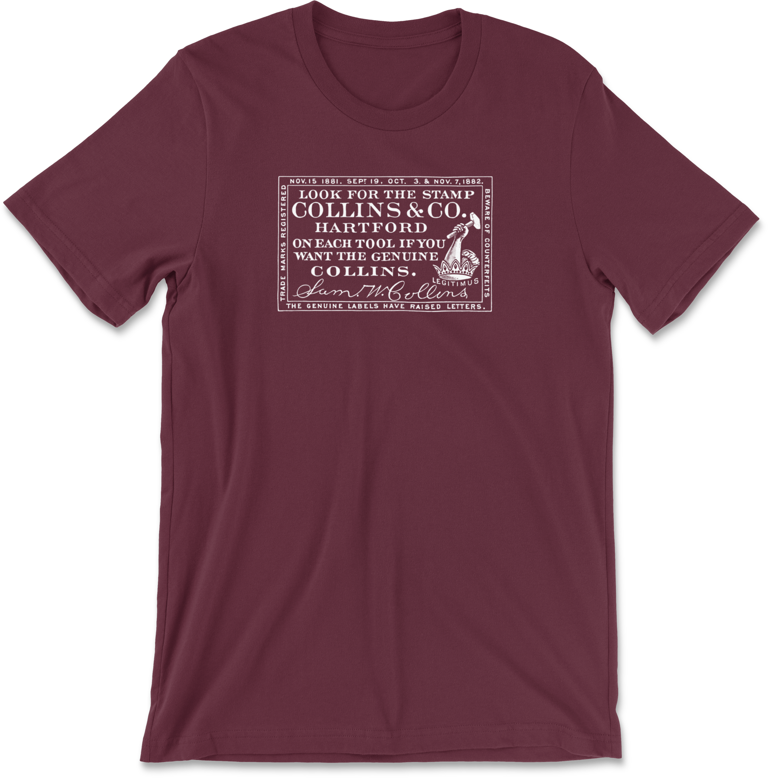 Collins__Stamp-Clear__Shirt_Front__Maroon.png