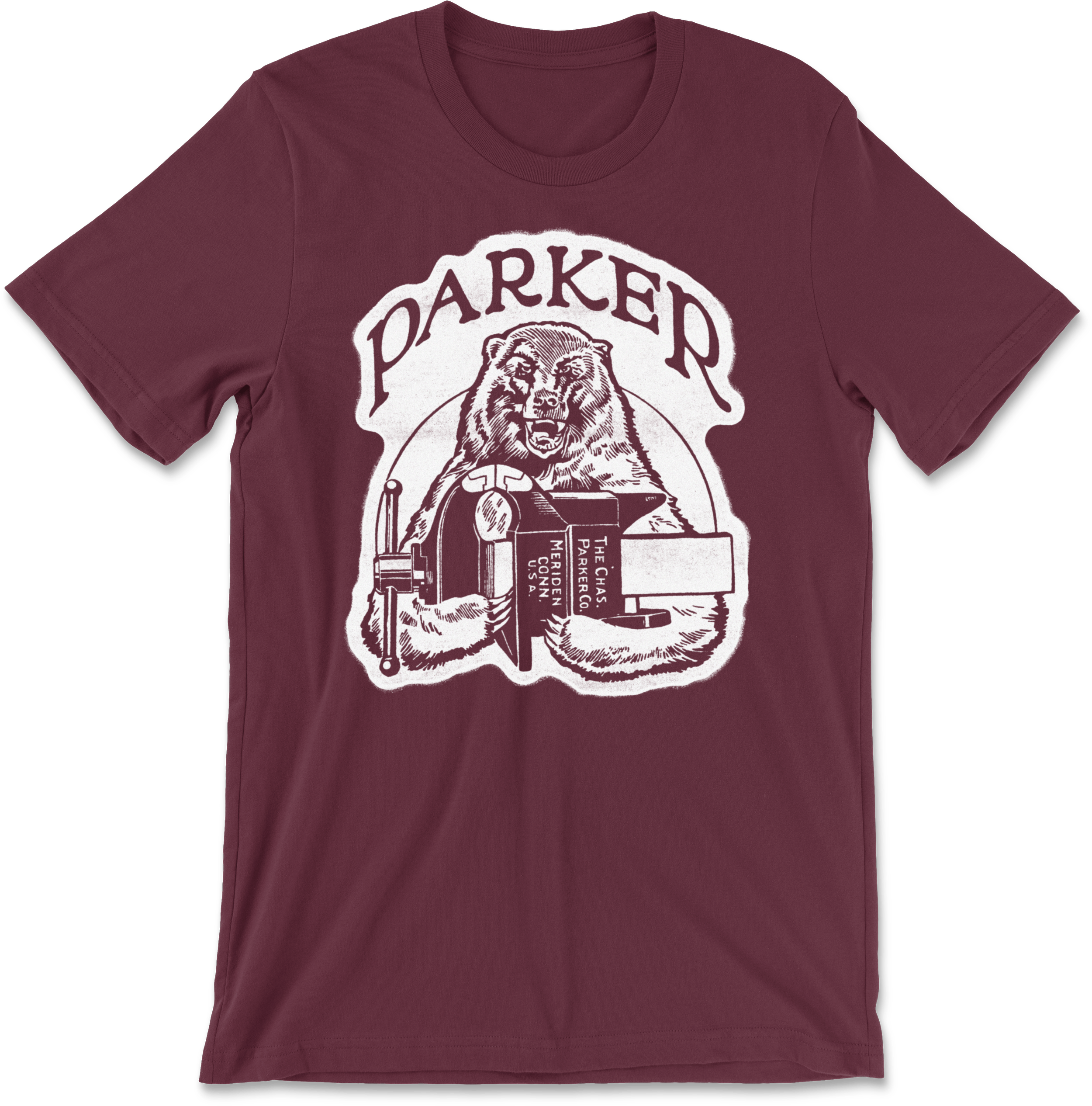 Parker__Grizzly-Lines__Shirt_Front__Maroon.png