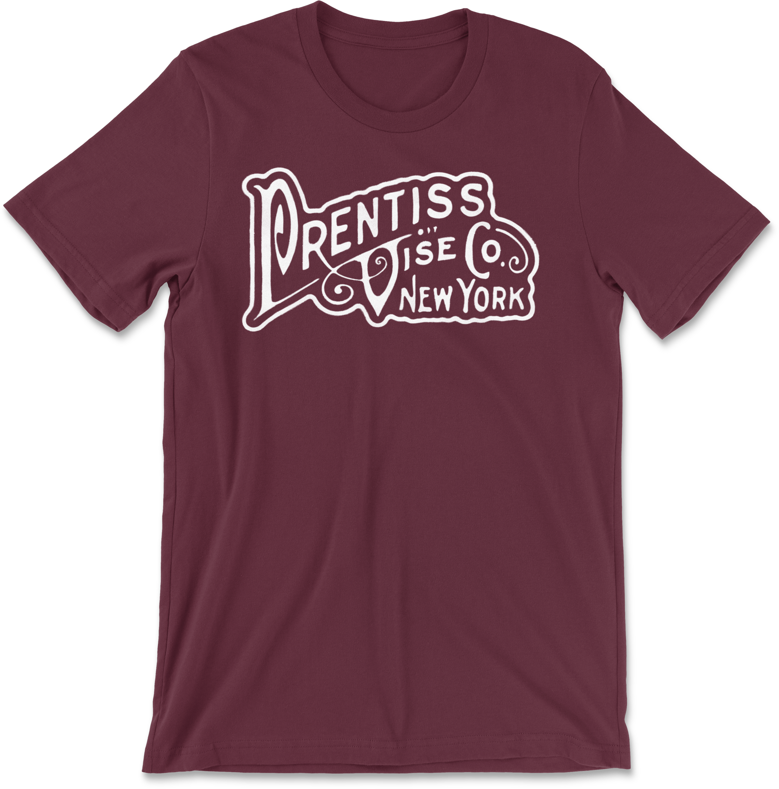 Prentiss__Prentiss-New-York-Lettering-Reverse__Shirt_Front__Maroon.png