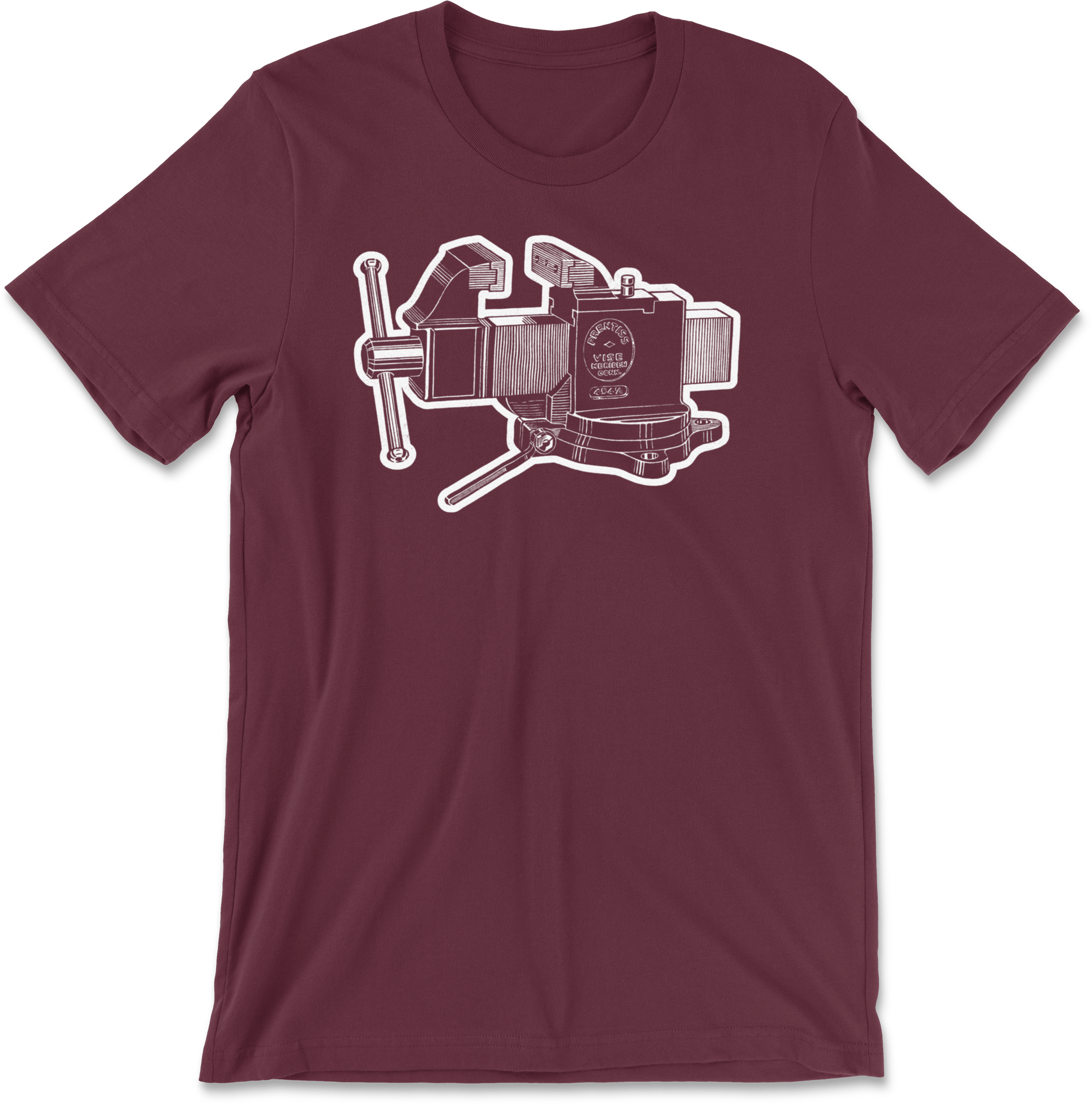 Prentiss__Vise-Lines__Shirt_Front__Maroon.png