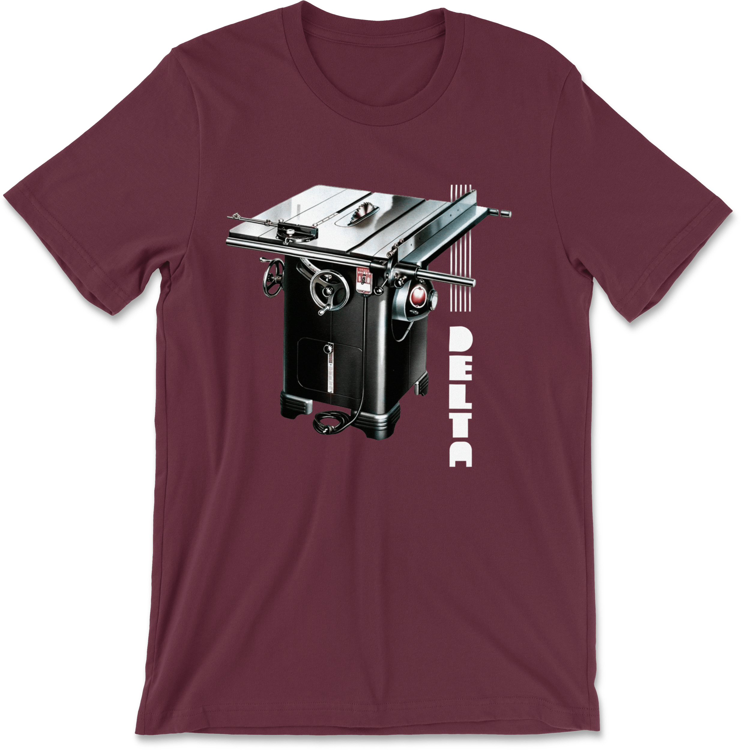 Unisaw-–-Perspective-Art-–-Brooks-Stevens Shirt_Front__Maroon.png