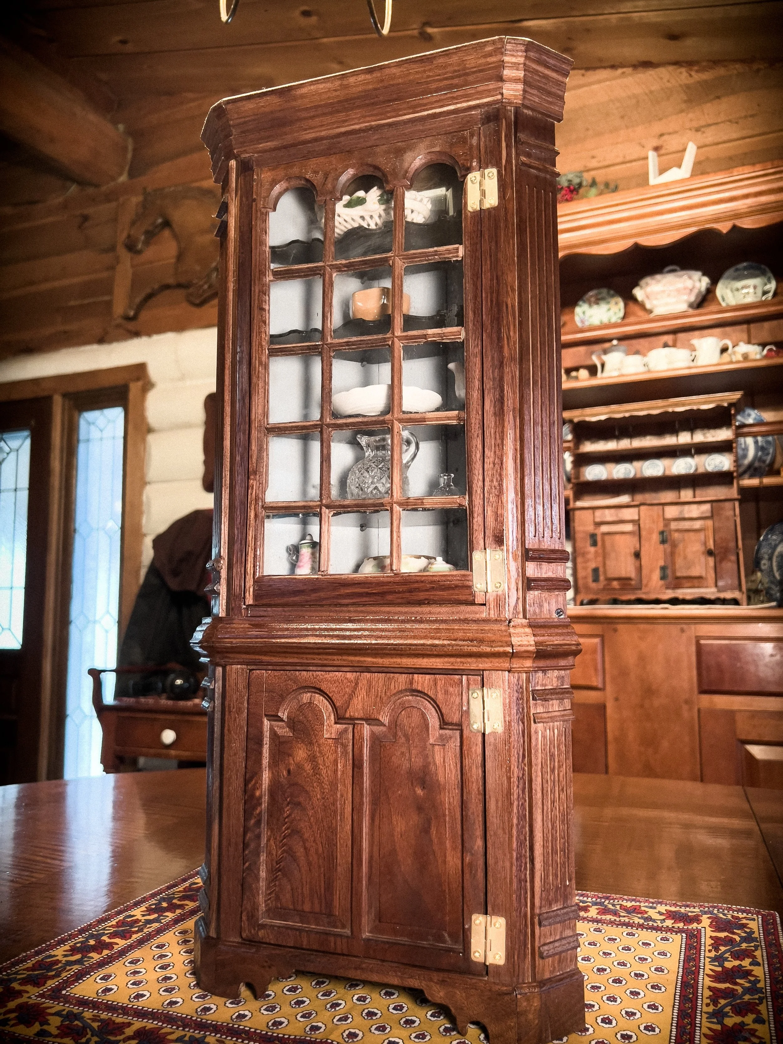 American Colonial Corner Cupboard