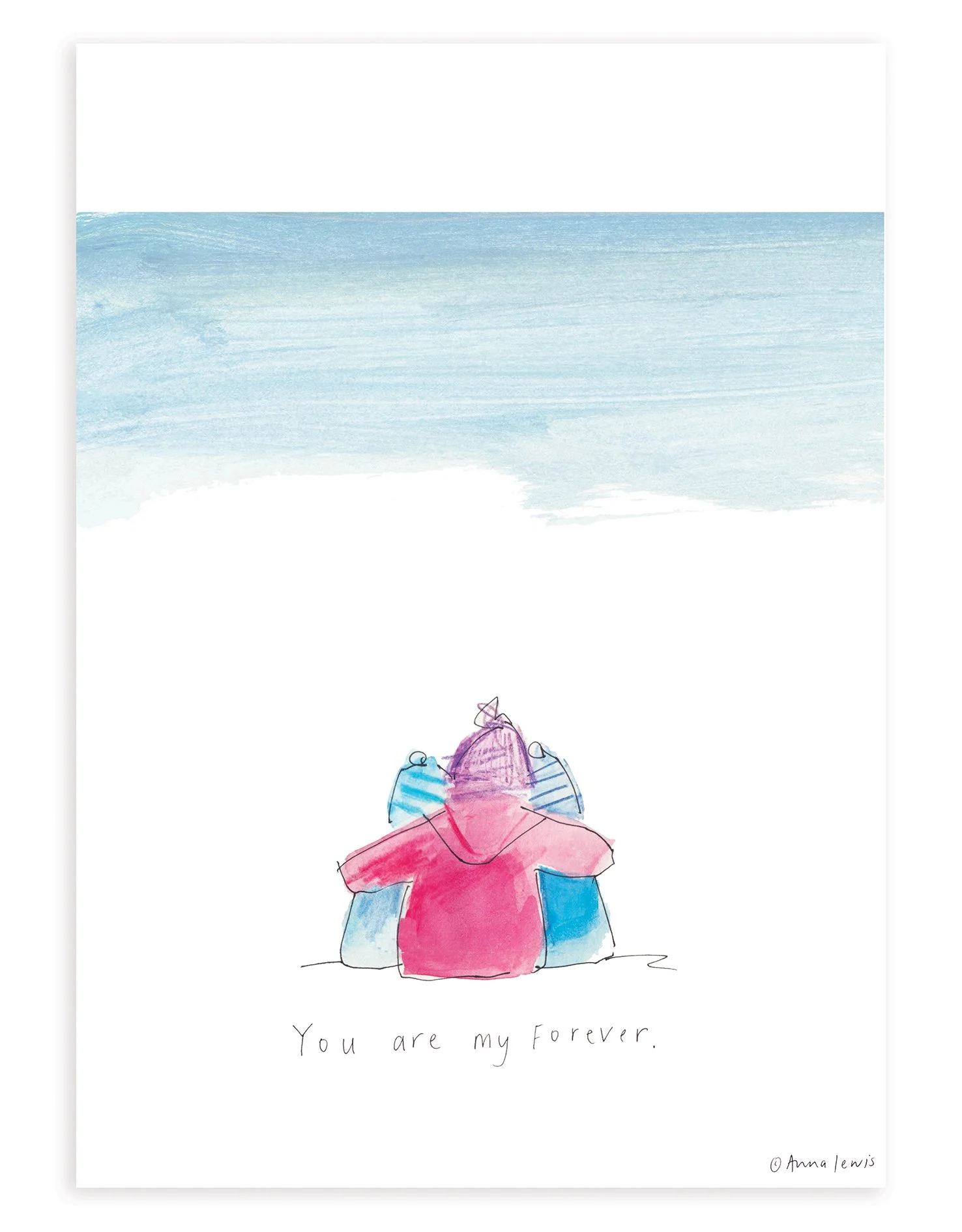 2 Blue hats - You are my forever