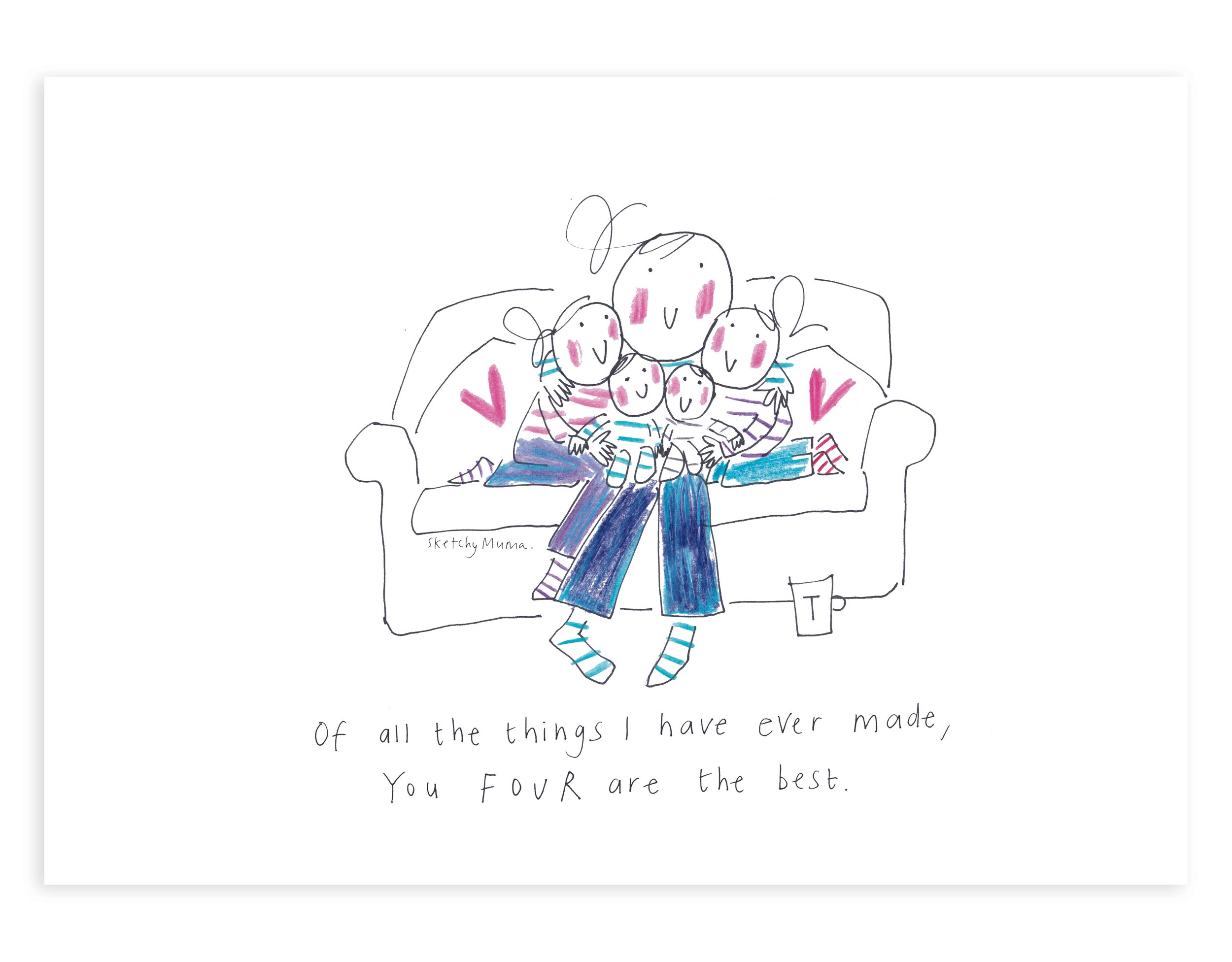 Sofa Four Children - Version 4