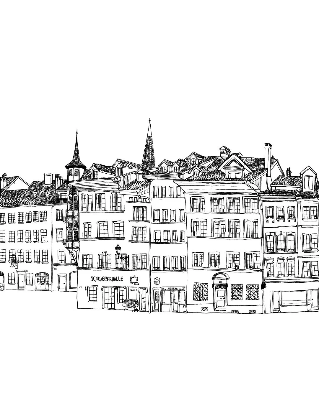 🏠 Exposition Destination Maison - Pr&eacute;sentation des &oelig;uvres 

🪟 Fen&ecirc;tre sur cour - Sophie Wietlisbach
&Agrave; chaque d&eacute;m&eacute;nagement, un dessin. 
Tuile apr&egrave;s tuile, la vue famili&egrave;re est immortalis&eacute;e