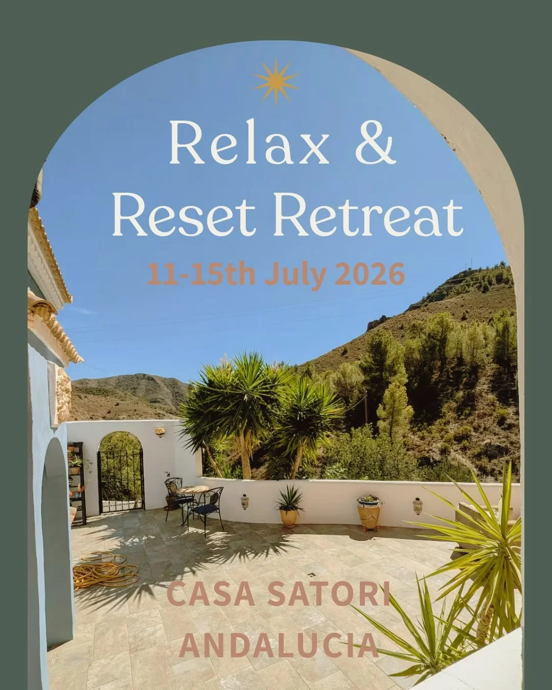 🌿 Relax &amp; Reset Retreat 🌿 

So excited to be holding this retreat this summer! 

Casa Satori, Andalusia 
11th&ndash;15th July 2026

A small, all-inclusive retreat in the Spanish mountains designed to support rest, reconnection, spaciousness, an