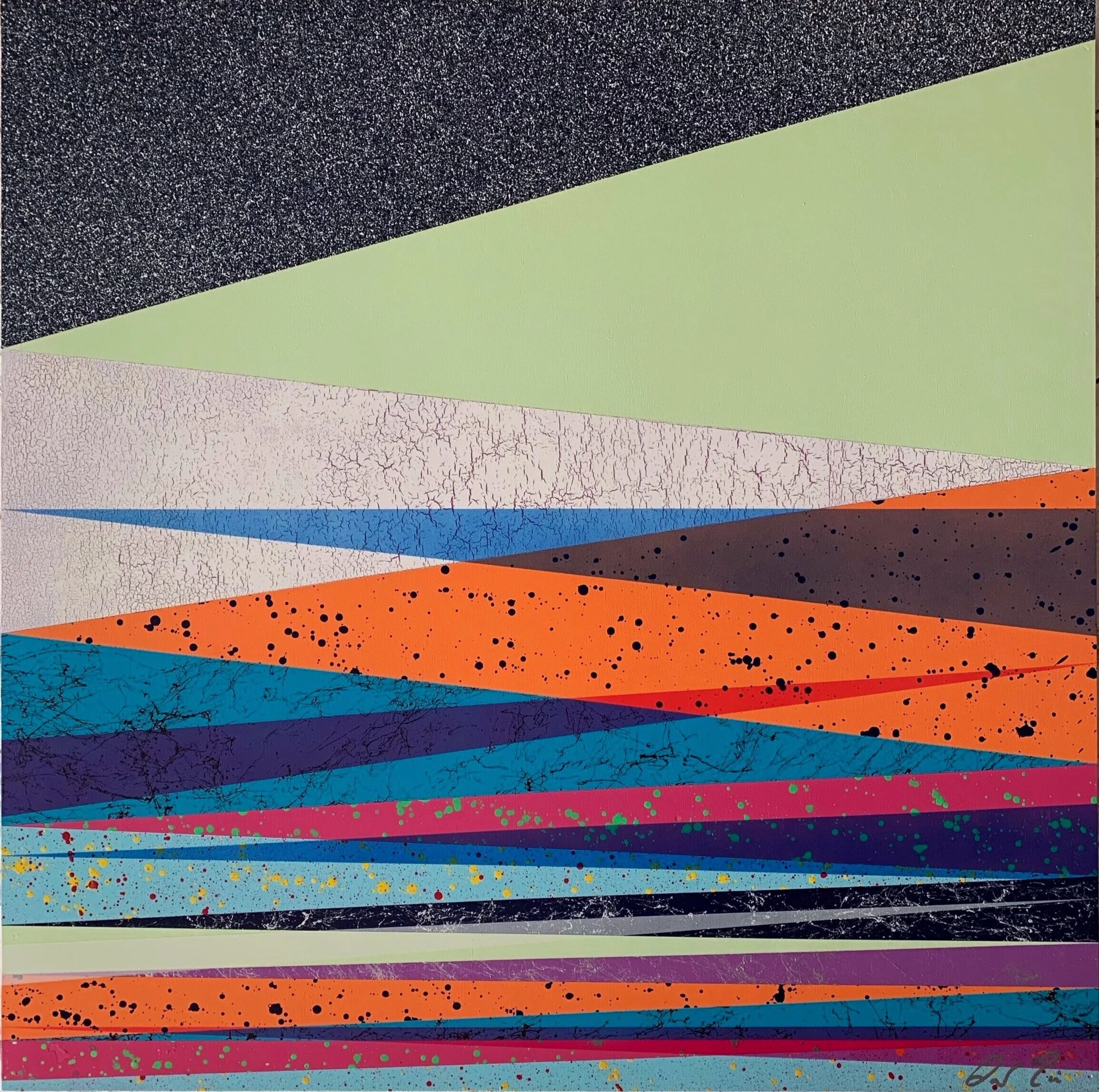 “Bright Lights” 24x24in Acrylic on Cradled Birch Board $550+Tax and Shipping (estimate provided upon request)