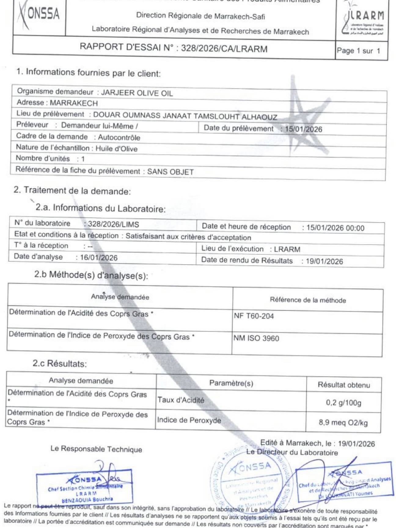 We will be doing a video later about the ponies in Meknes. In the meantime we have had some really good news this year's olive oil has been tested and the results show that it is considered excellent, premium quality extra virgin olive oil (EVOO). Fo