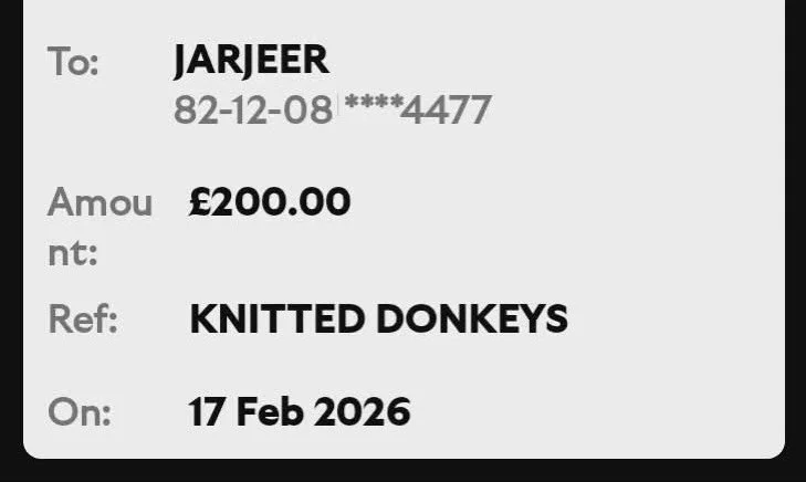 Our great friend Janis in England has sent yet another &pound;200 from the sale of her Donkeys. Her commitment is just unbelievable. #jarjeer #knitteddonkey
