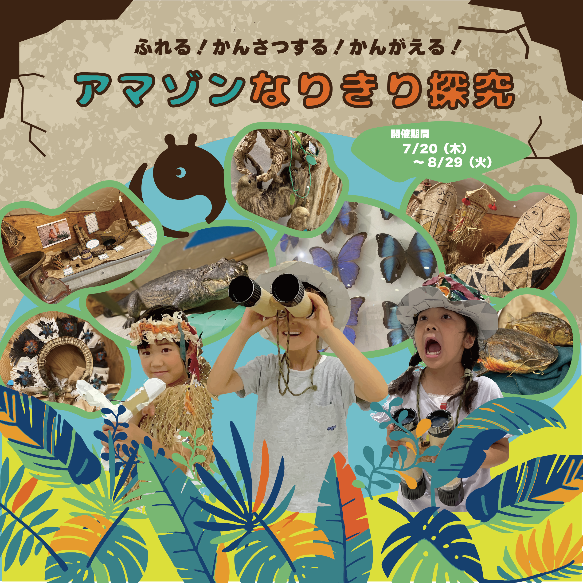 ＜夏休み企画＞触れる・観察する・考える　アマゾンなりきり探究🔍