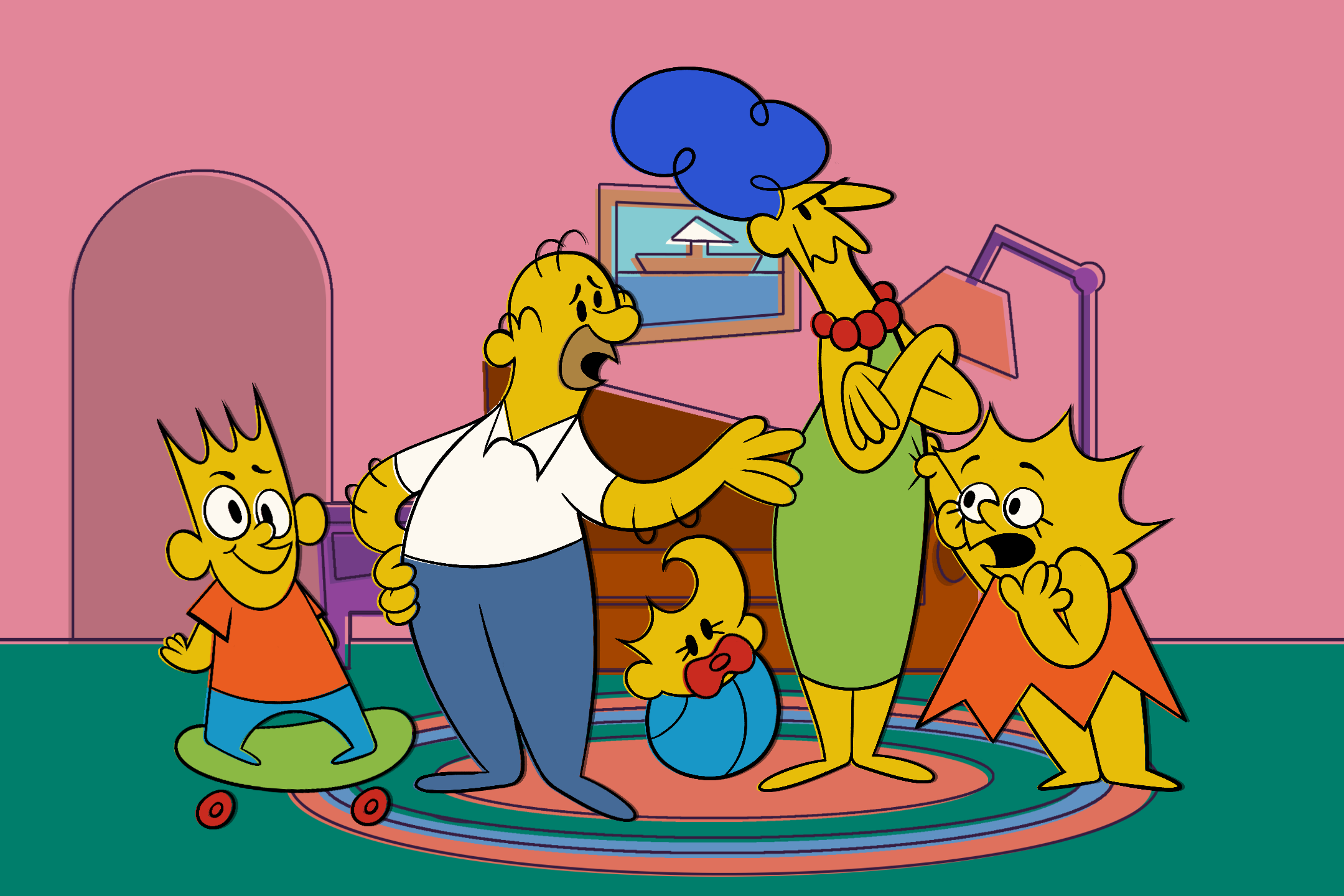 The Simpsons (UPA-Style Redesign)