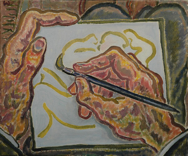   Hands Painting , 1928, oil on canvas. Private collection. 