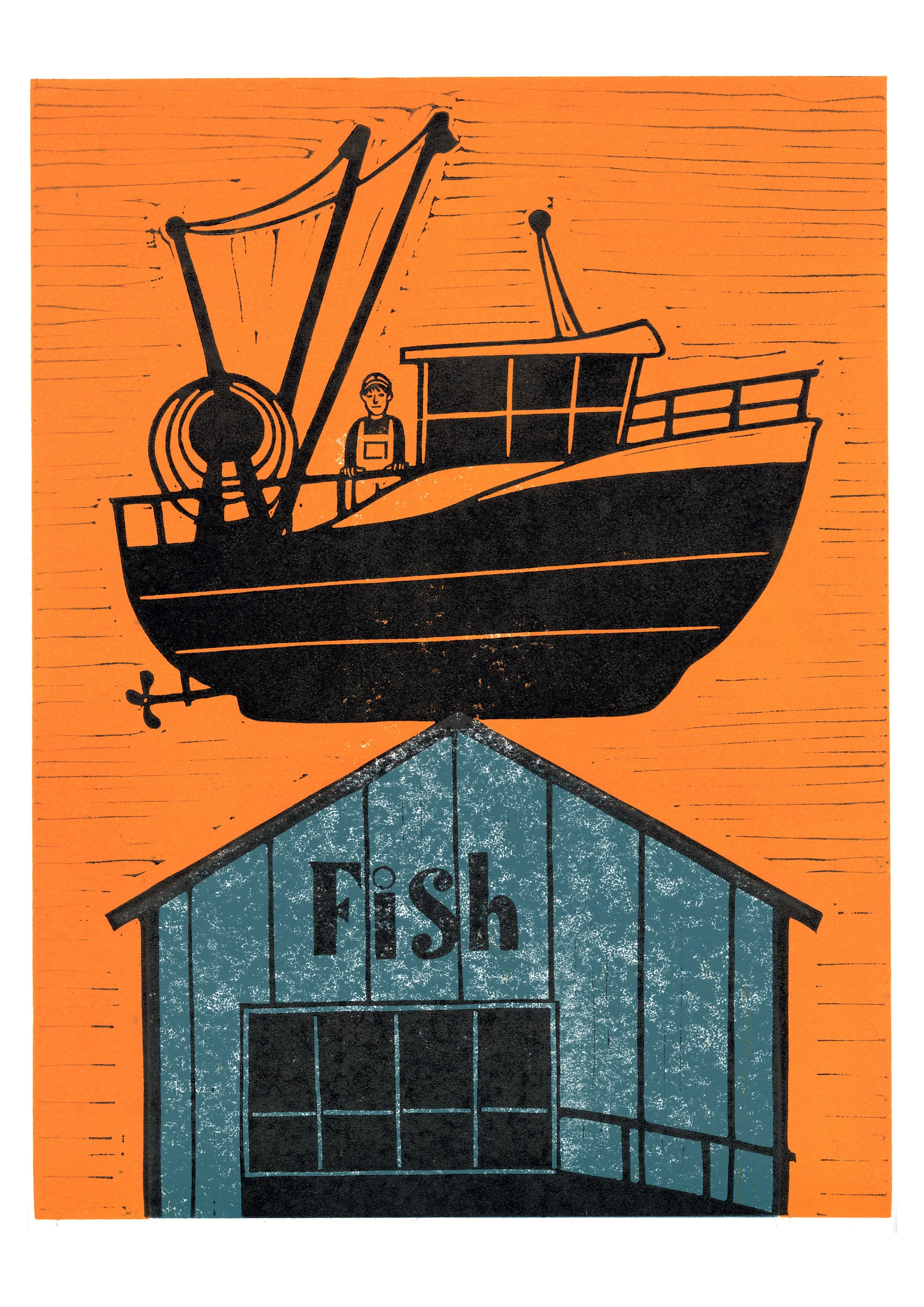 Fish shop boat