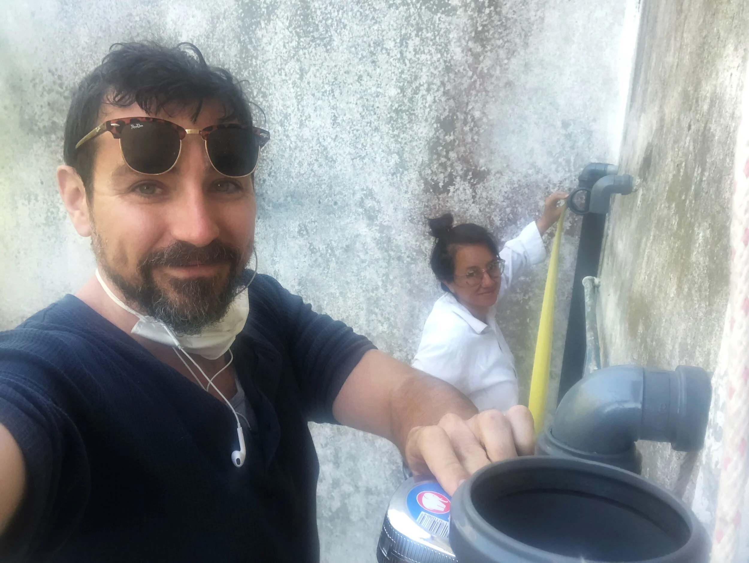 Hi! We are Alex and Yanti. Here we are in the early stages of getting the farmhouse to its magic stage. It was a real labor of love (2019)