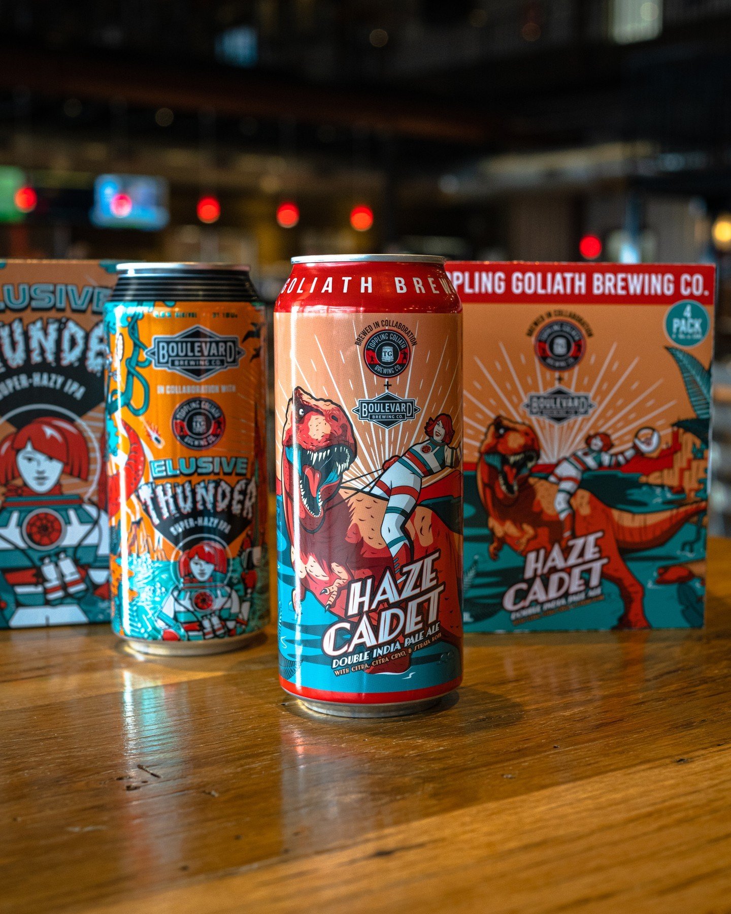 On a strange and far away planet, we joined forces with @boulevard_beer for the first time ever and created a Double IPA worth exploring - HAZE CADET🍻 

This DIPA comes in at 7.8% ABV, featuring Citra, Citra Cryo, &amp; Strata hops, and is hitting t