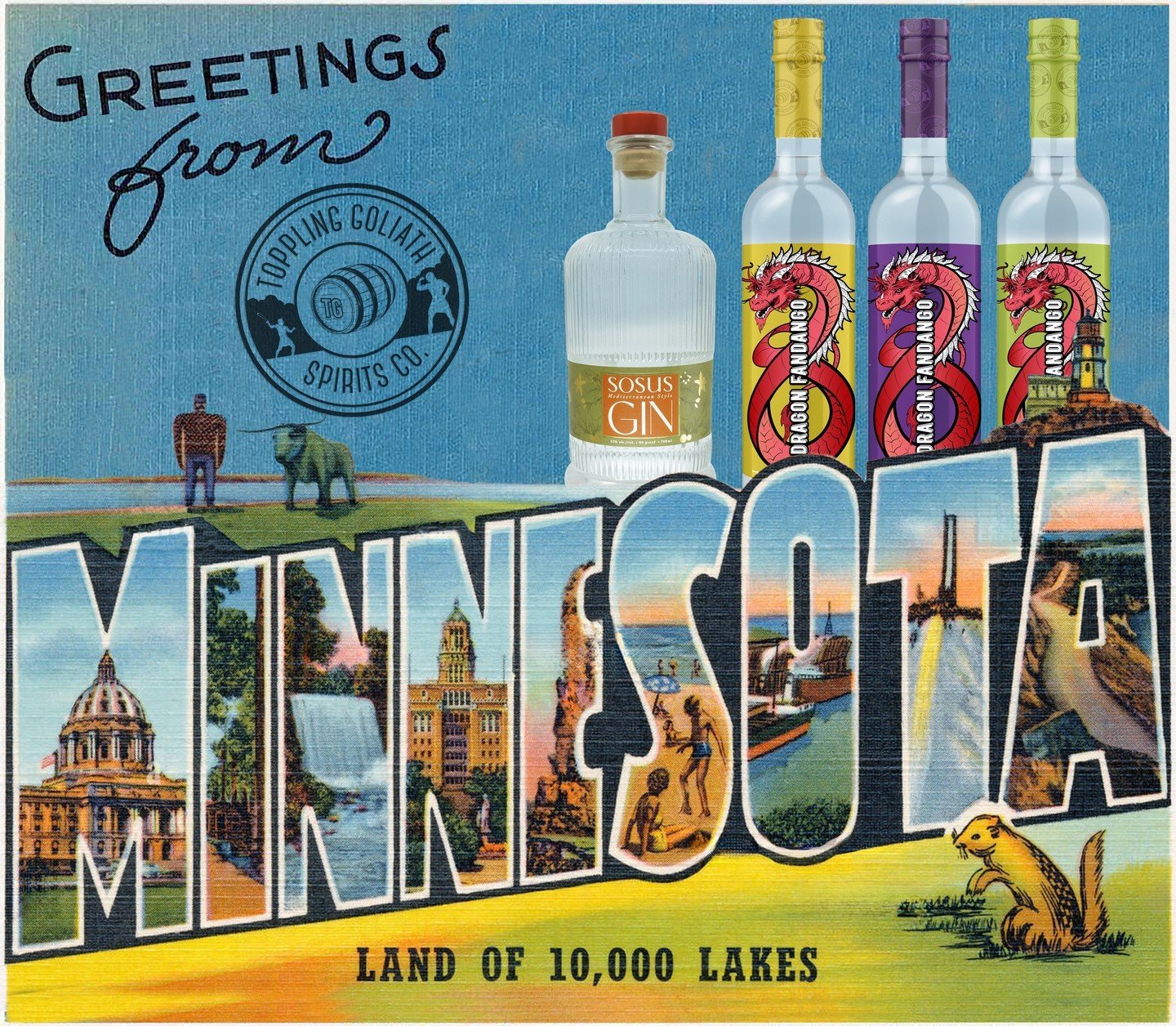 Hello, Minnesota! 

Get ready to flavor up your summer with @topplingspirits Dragon Fandango Vodka &amp; Sosus Gin, now available in your state! Grab yours today!🍹 🍸