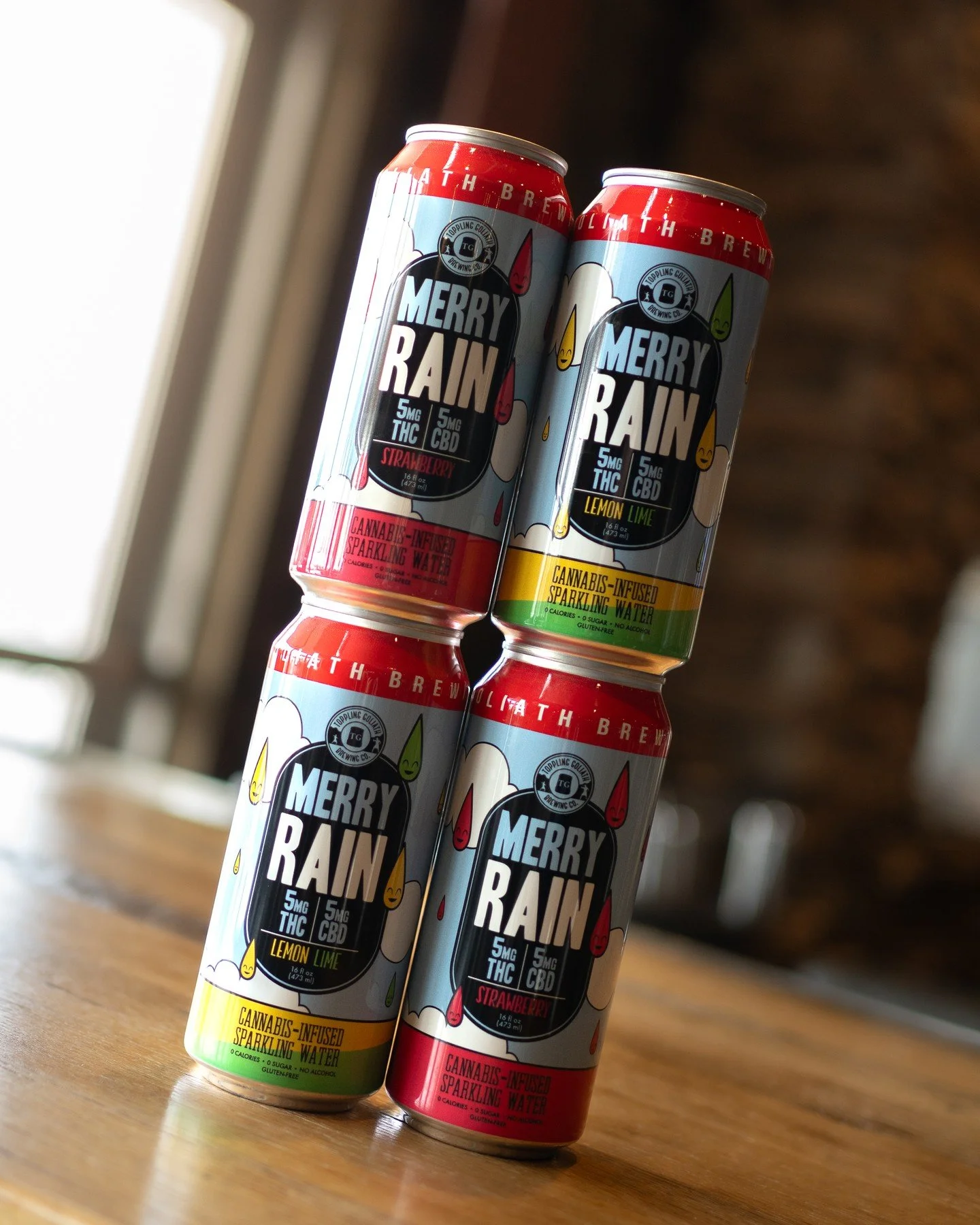 Want to kick it up a notch? 

We are excited to announce our new 5MG Lemon Lime and 5MG 16oz cans of Strawberry Merry Rain!

Same great taste as our 4mg, but now with 5MG of THC and 5MG of CBD!

Love it so much you don't ever want to run out? Select 