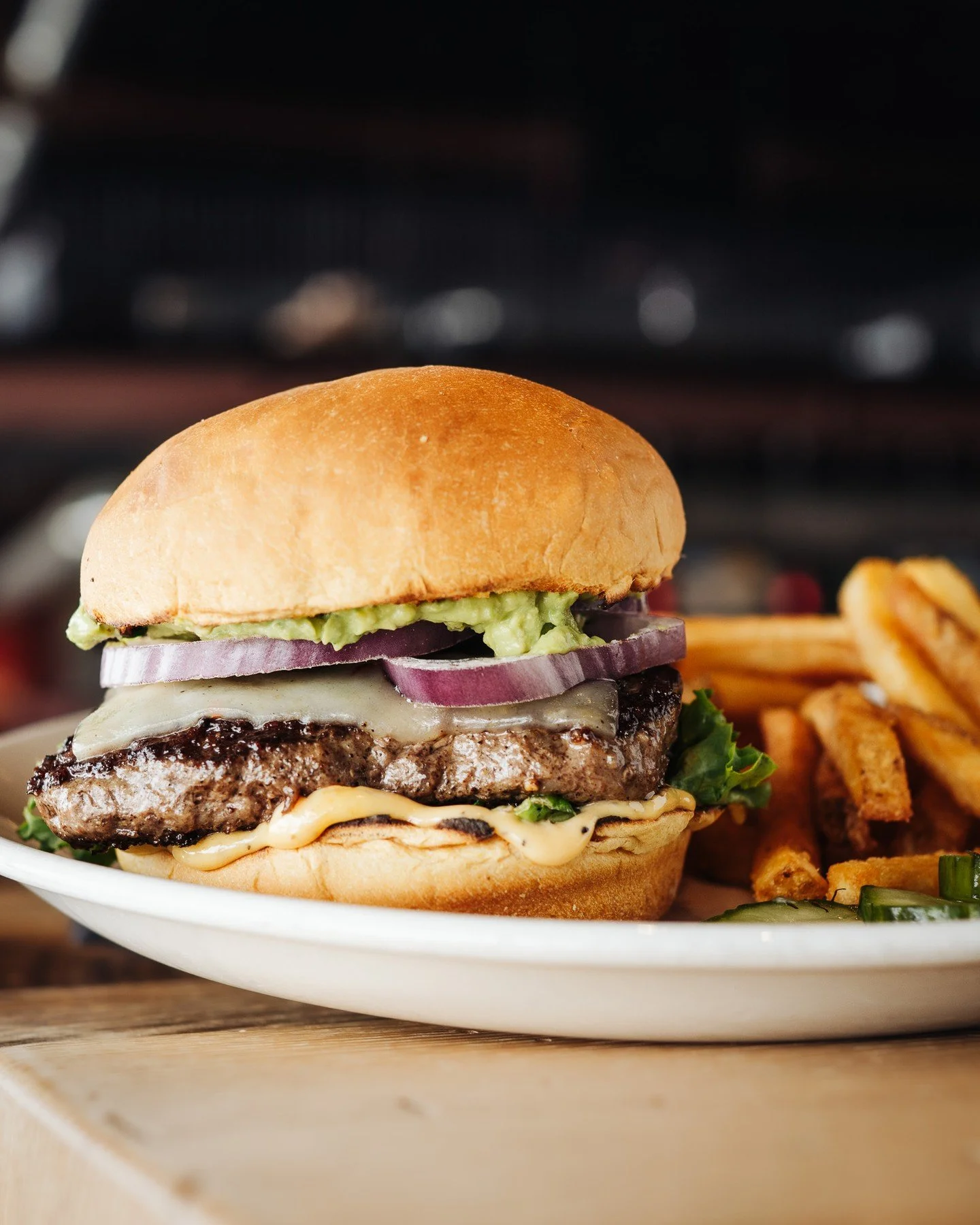 NEW! BURGER OF THE MONTH! 🍔 

THIS MONTH ONLY! 

Buffalo Lemon Pepper Burger:
Buffalo lemon pepper Aioli, Lettuce, Pepperjack Cheese, Red Onion, Avocado Spread

Enjoy this burger during the month of April! 😋