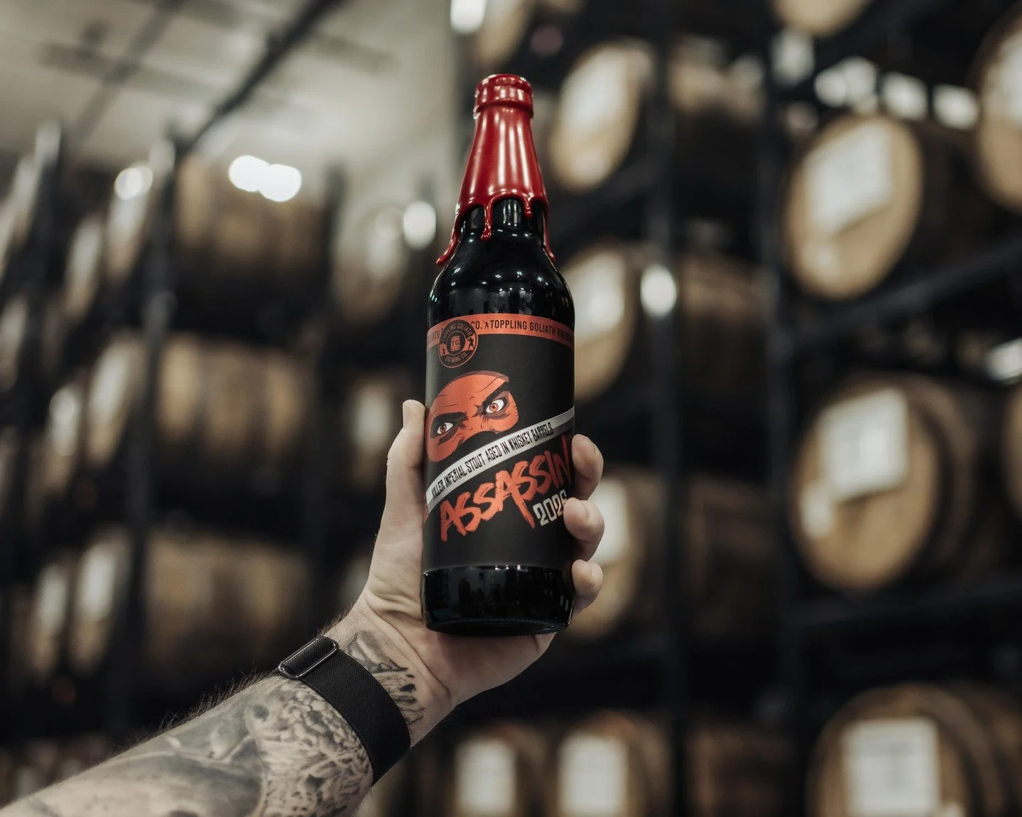 Set your alarms! In just one week, Assassin tickets go LIVE @10 AM CT on our social platforms 🥷 

This barrel-aged stout spends over a year in barrels to create one killer brew. Featuring notes of bourbon, warmth in each sip, and washes over a fudge