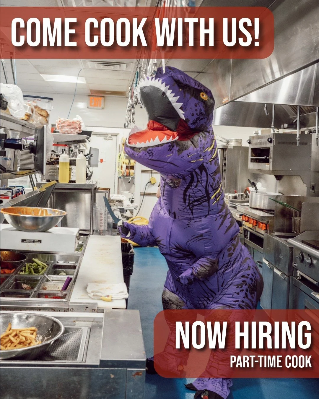 Come cook with us! Now hiring part-time cooks! 

Apply at the link in our bio!