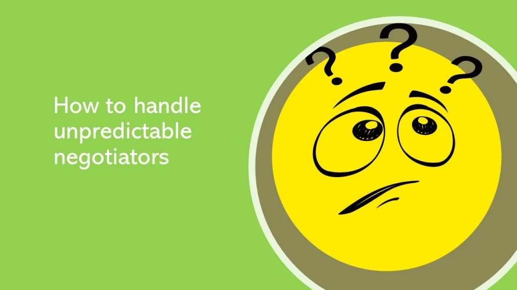 How to handle unpredictable negotiators