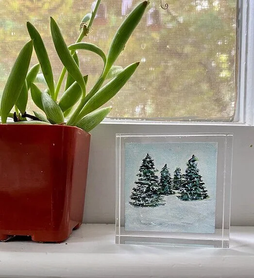 Winter Woods Art Block